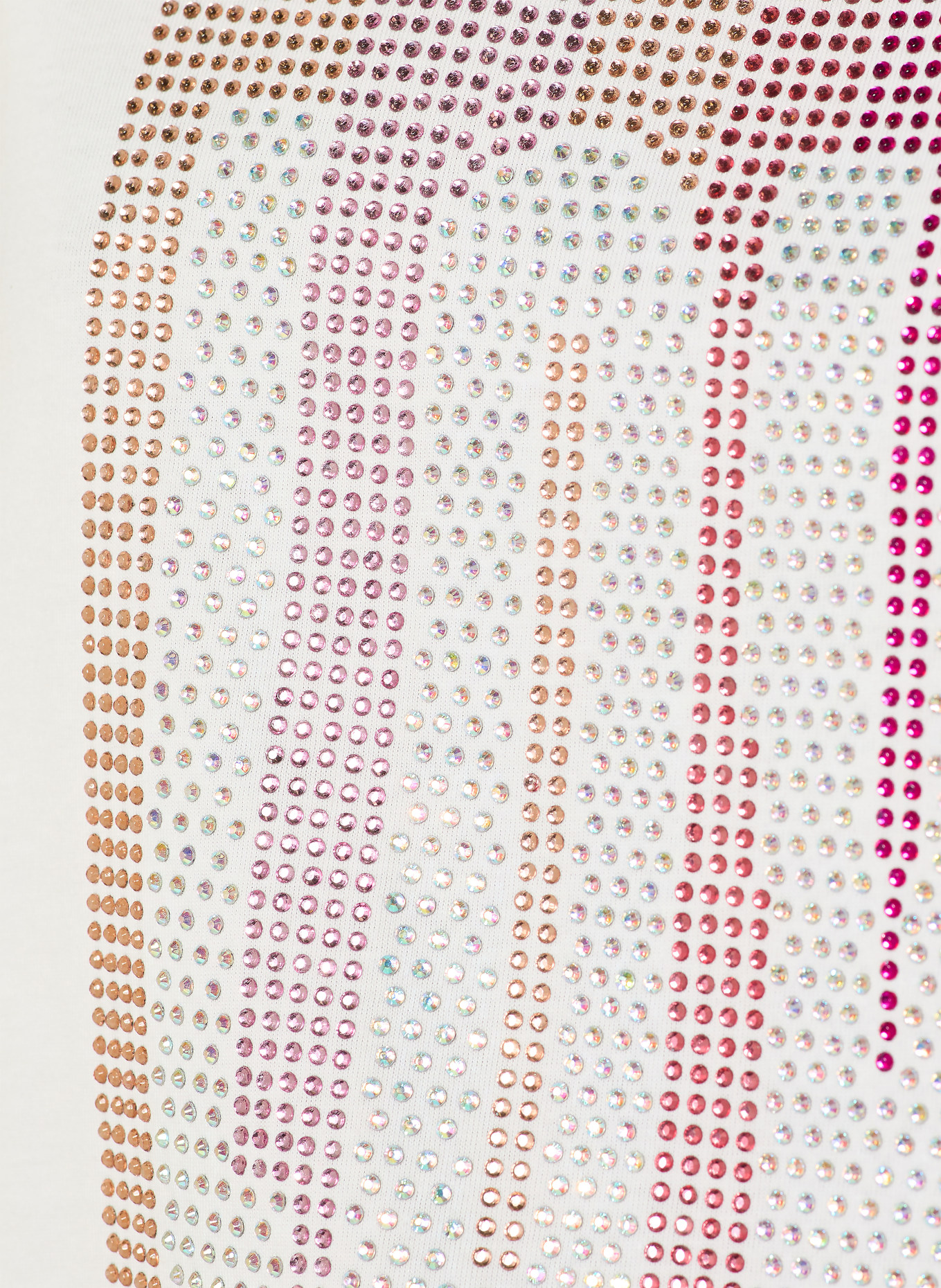 CARTOON T-shirt à paillettes: BLANC / OR / ROSE FUCHSIA