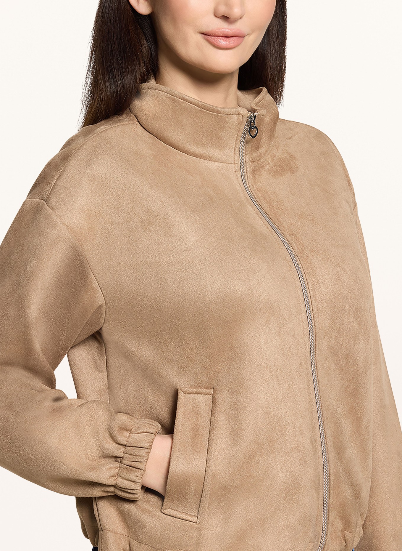 CARTOON Bunda v koženém vzhledu: BÉŽOVÁ