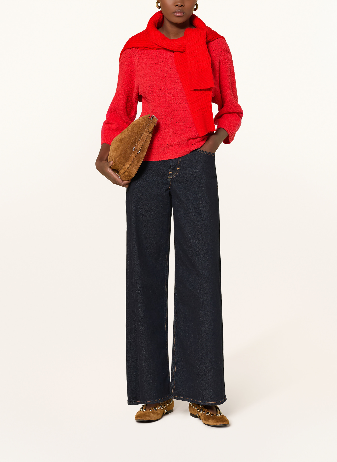 CARTOON Pullover mit 3/4-Arm: ROT