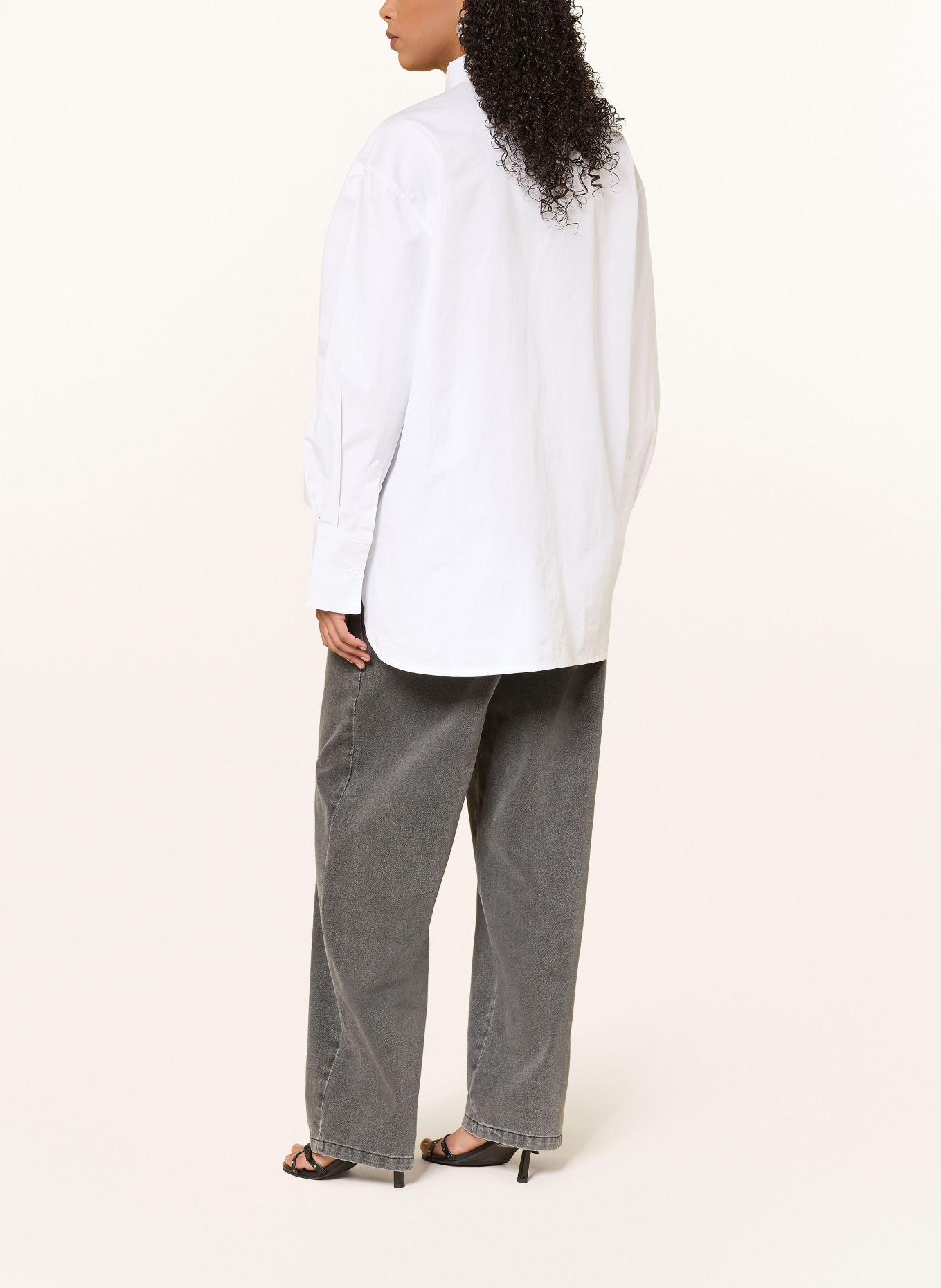 KARO KAUER Wide Leg Jeans im Materialmix: 846 Dark Grey Washed