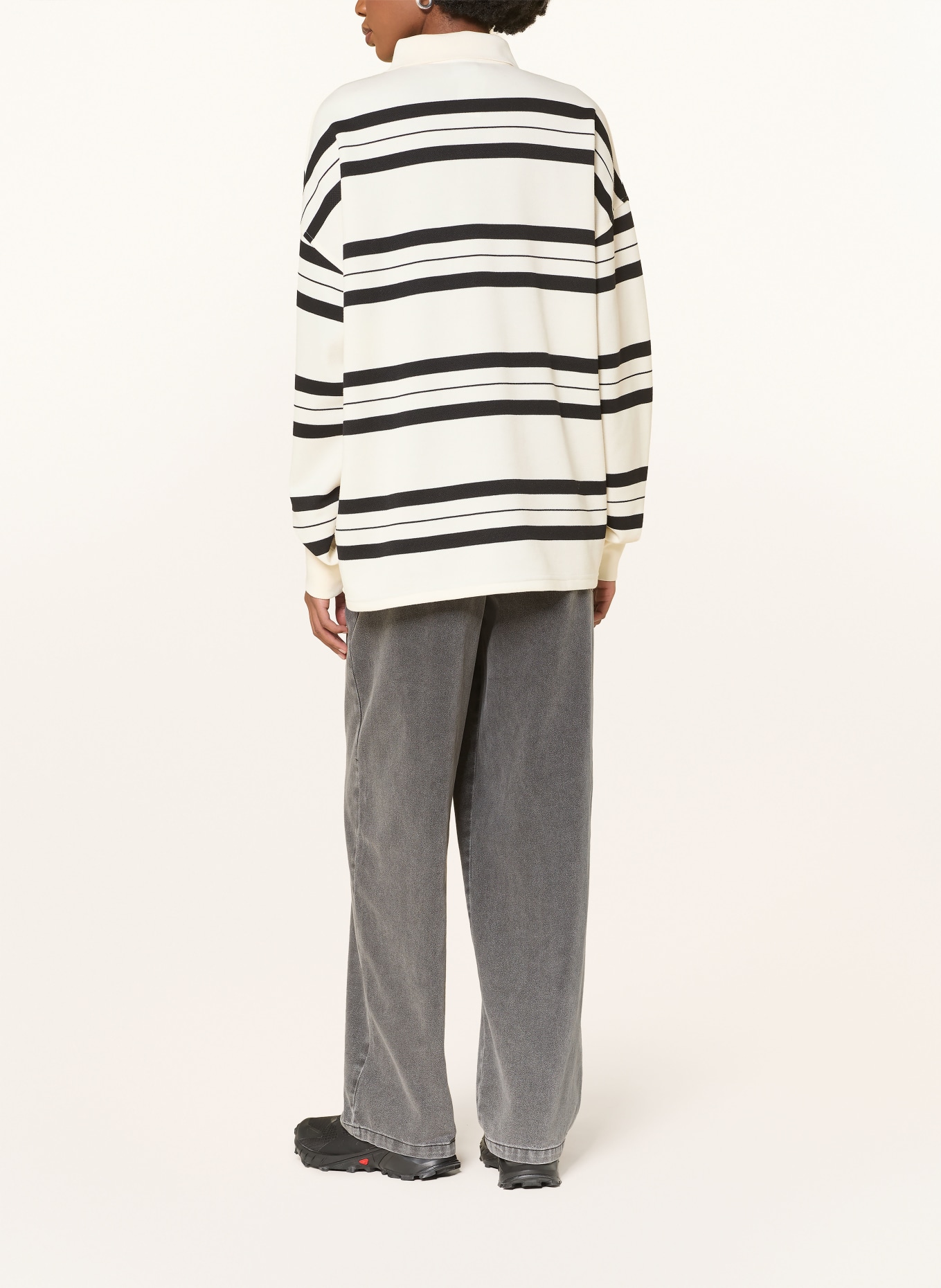 KARO KAUER Polo piqué: ÉCRU / NOIR