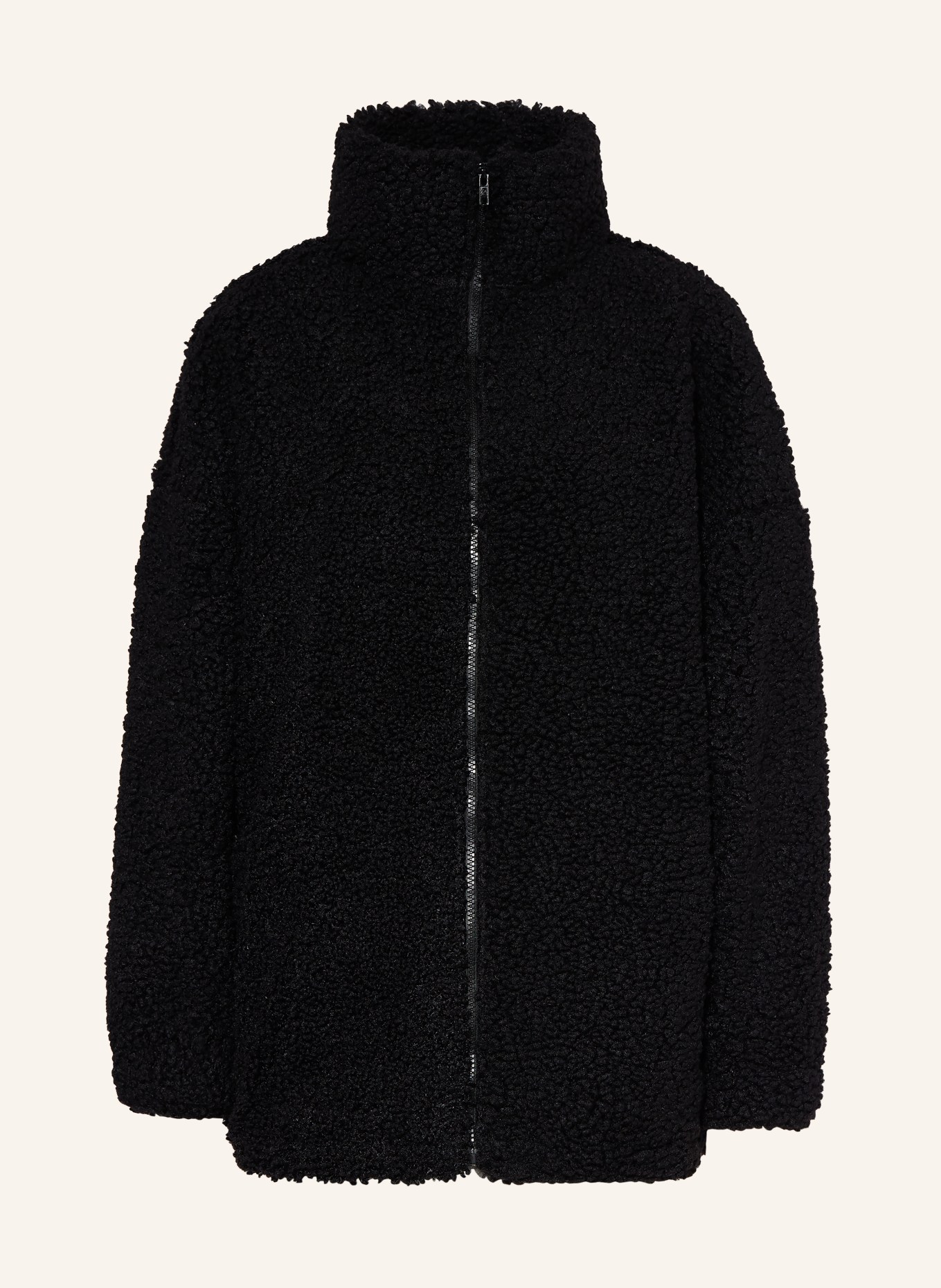 KARO KAUER teddy fur jacket: BLACK