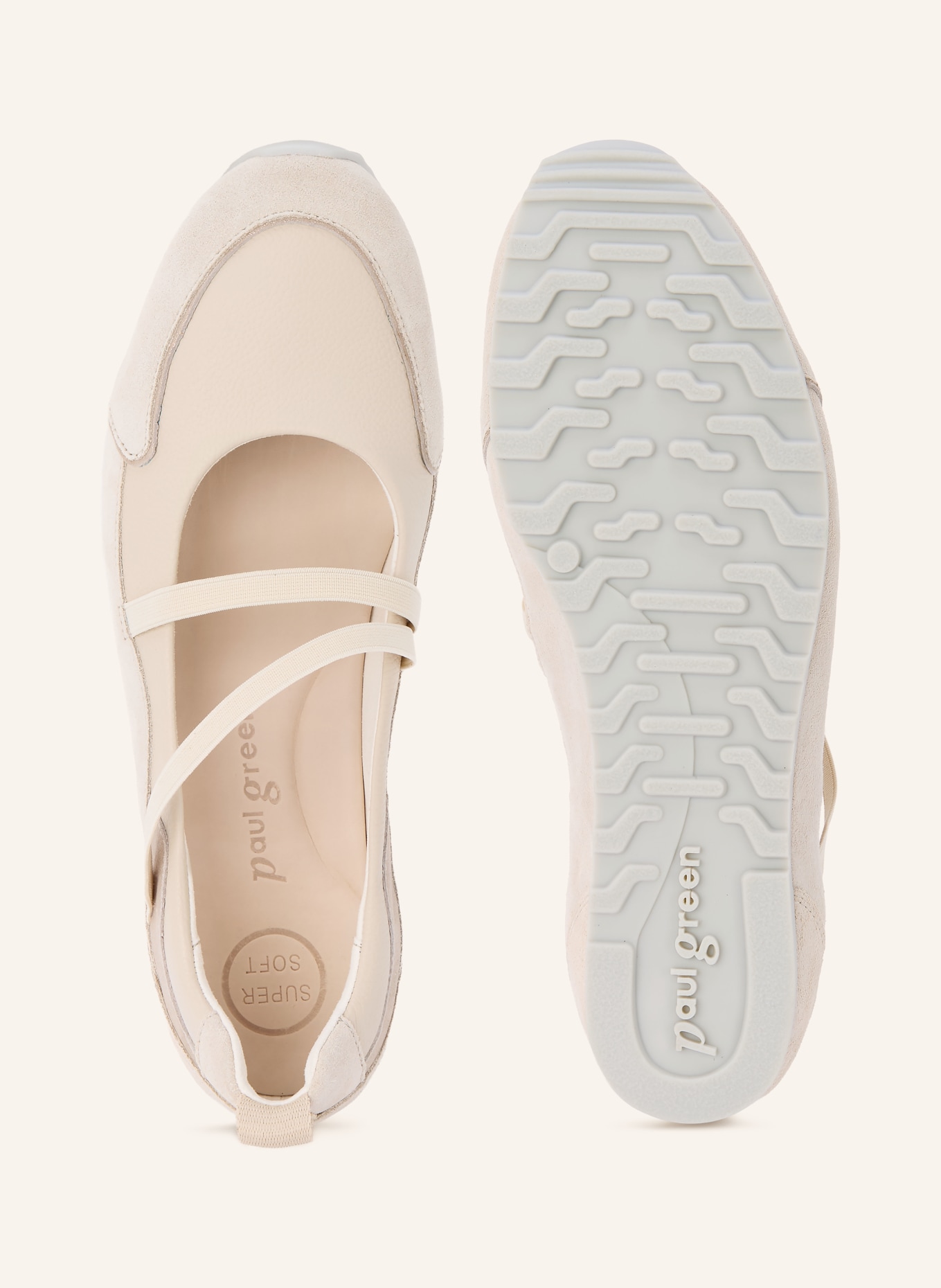 paul green Mary-Jane-Ballerinas: BEIGE