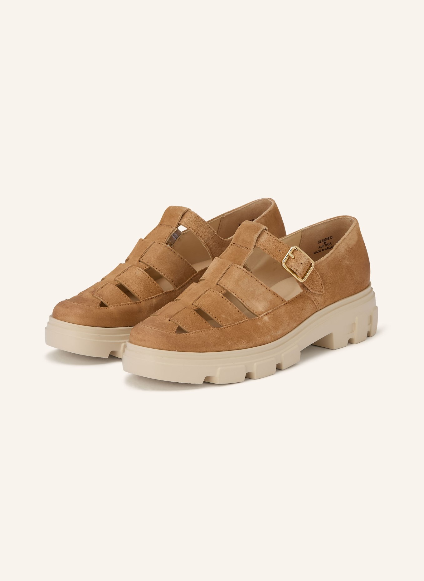 paul green DAKAR platform sandals: COGNAC