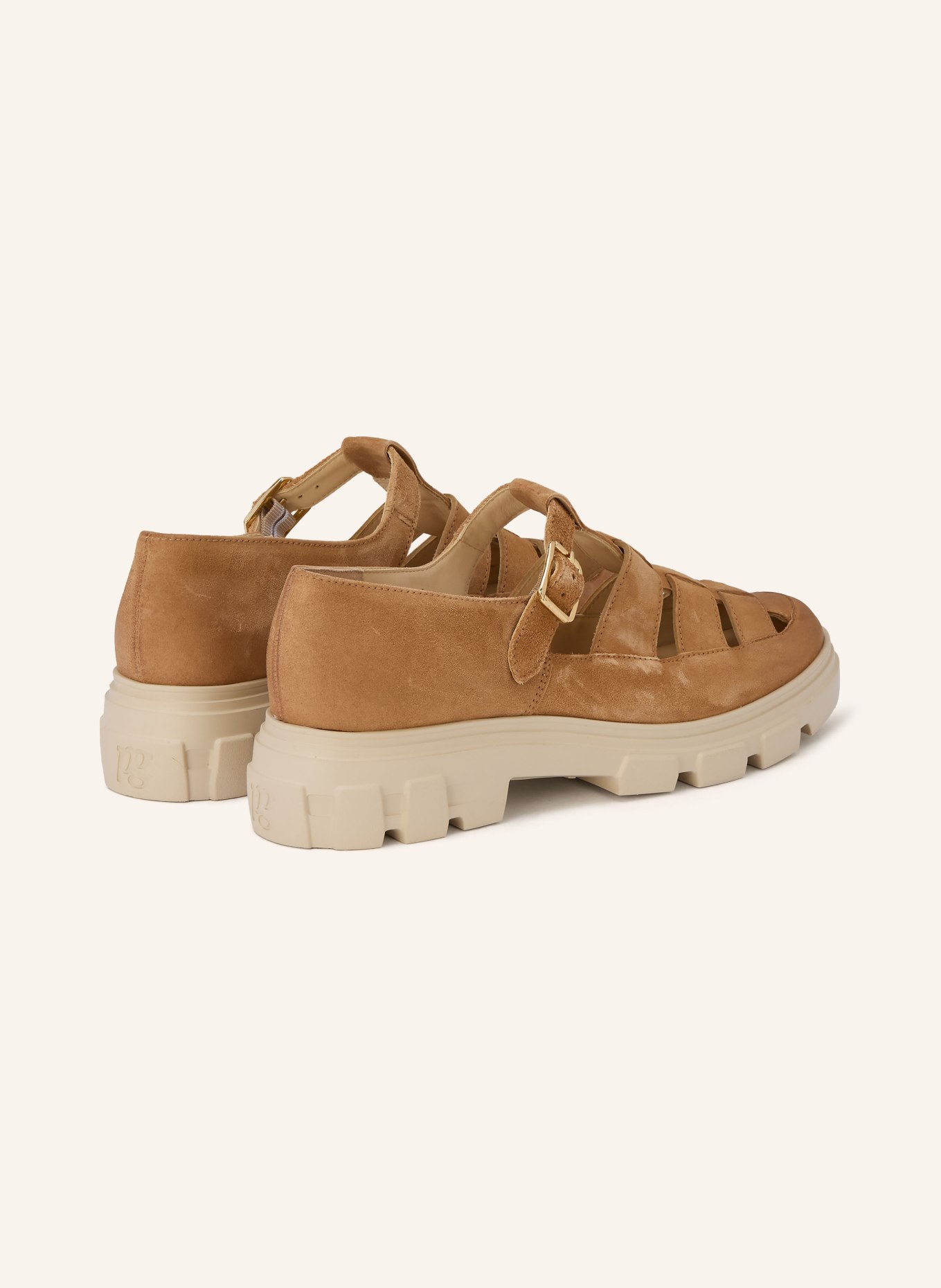 paul green DAKAR platform sandals: COGNAC