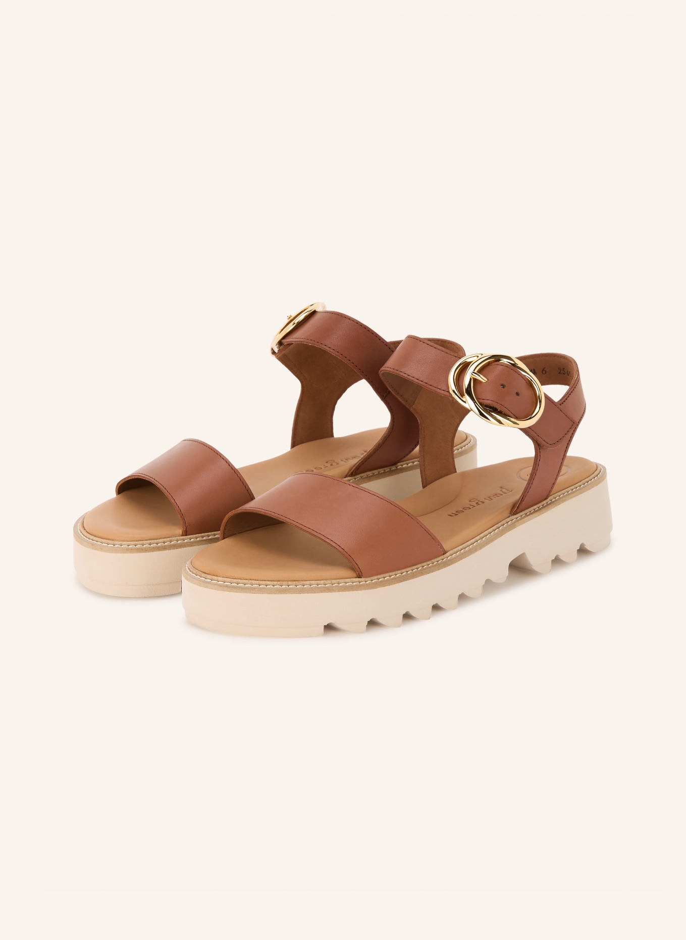 paul green sandales: COGNAC / OR