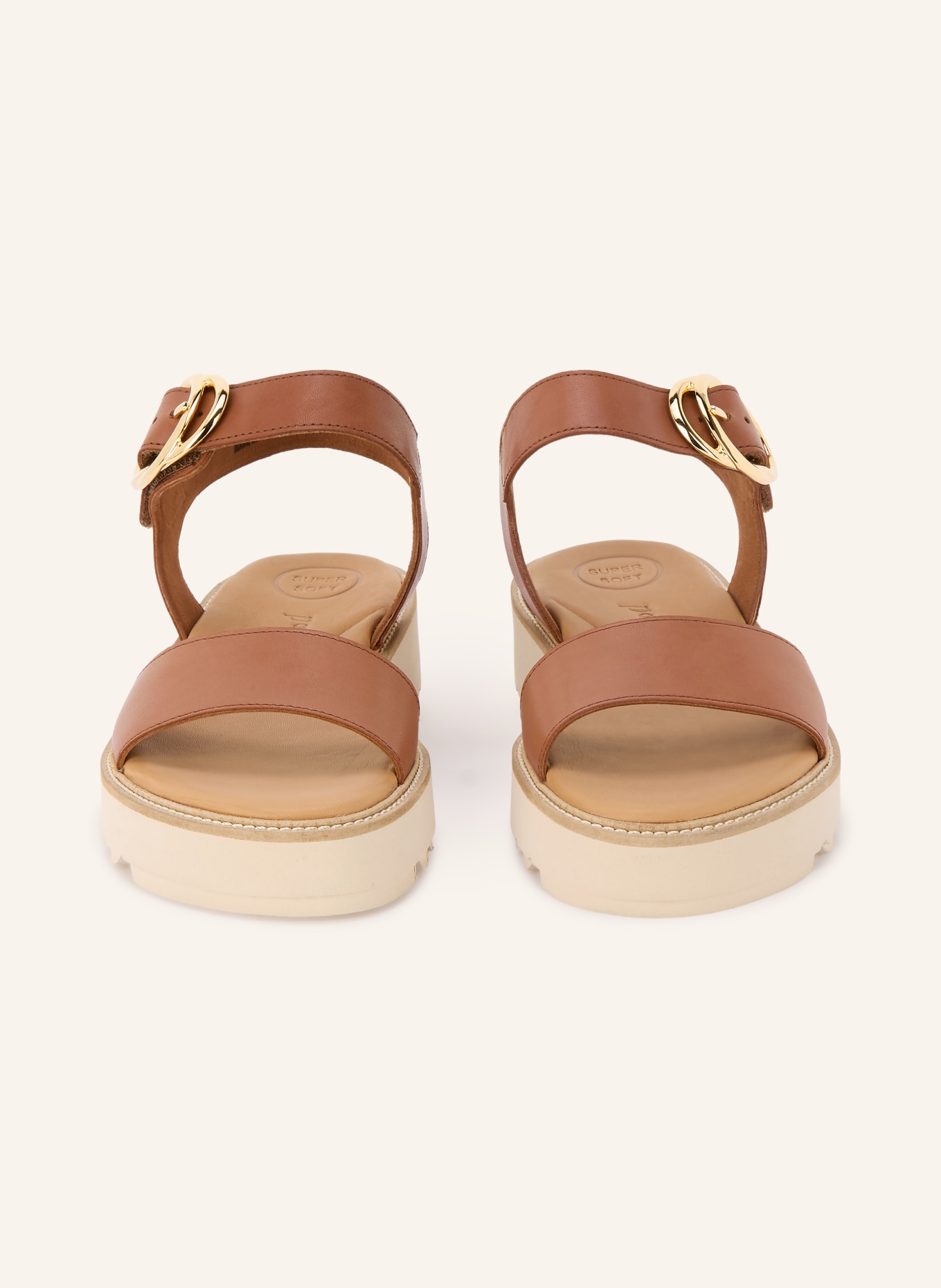 paul green sandales: COGNAC / OR