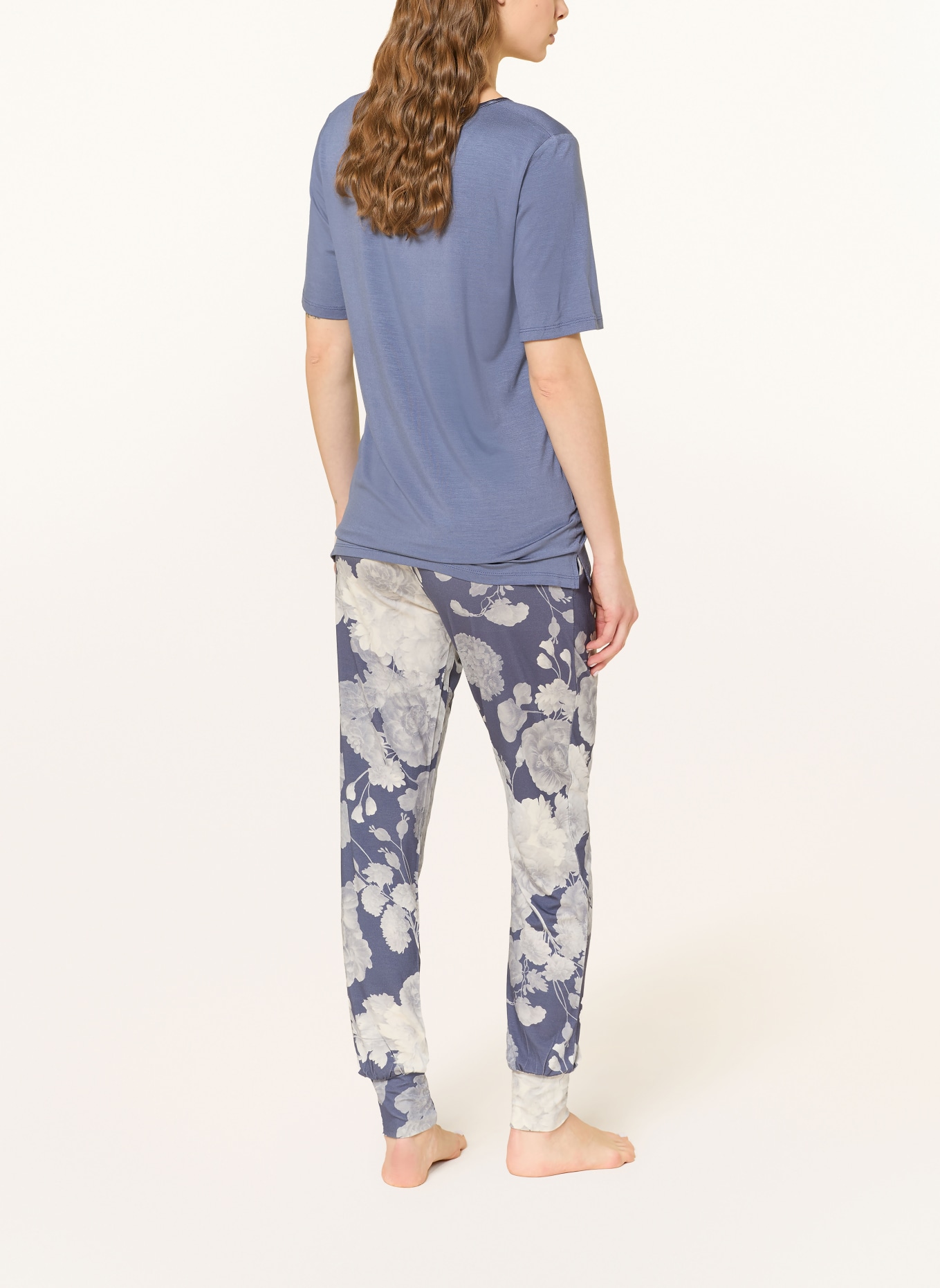 ESSENZA Spací kalhoty JULES EUNICE: MODRÁ / TMAVĚ ŠEDÁ / ŠEDÁ