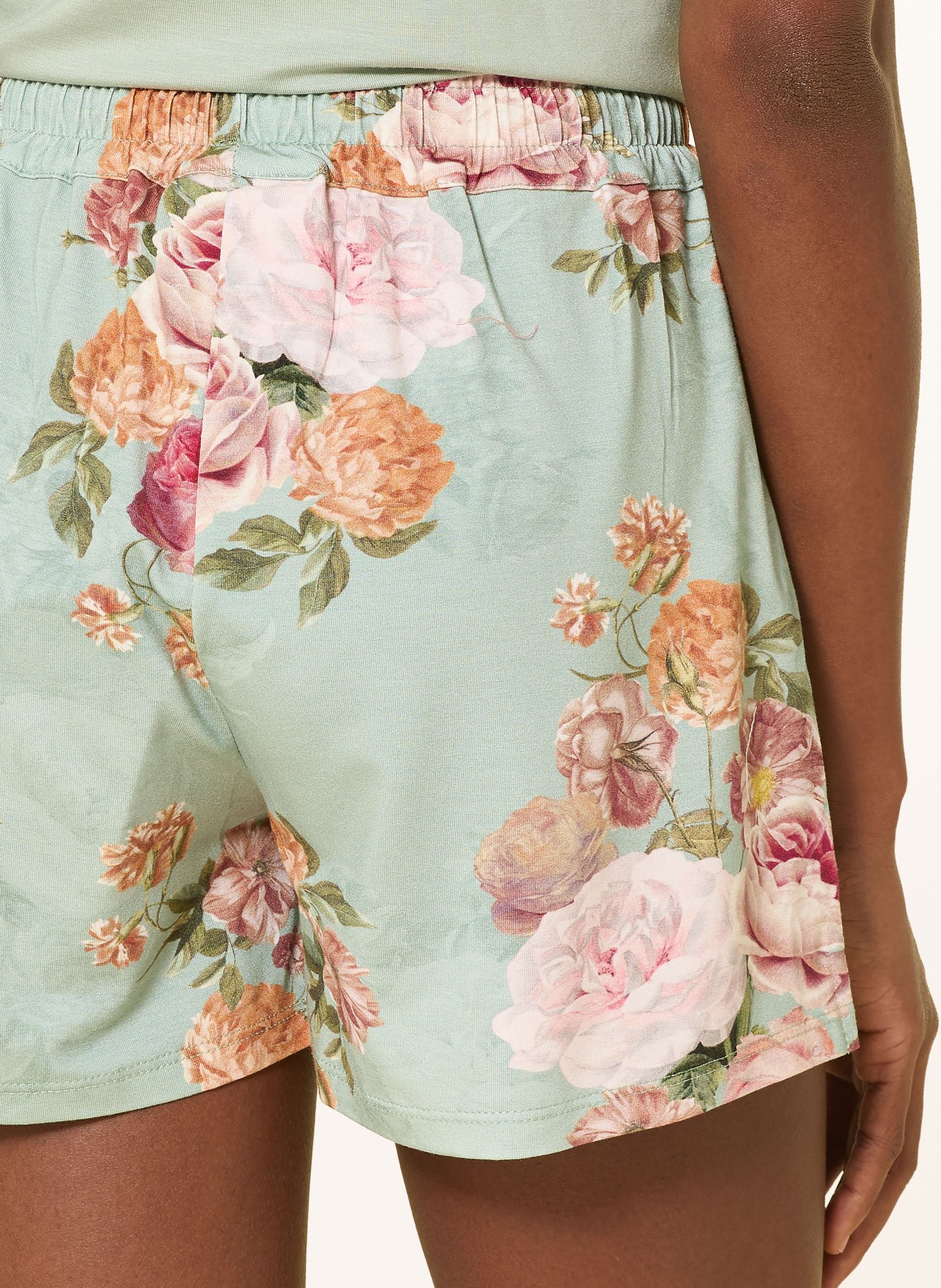 ESSENZA Spací šortky NORI ORIANNA: SVĚTLE ZELENÁ / STARORŮŽOVÁ / RŮŽOVÁ