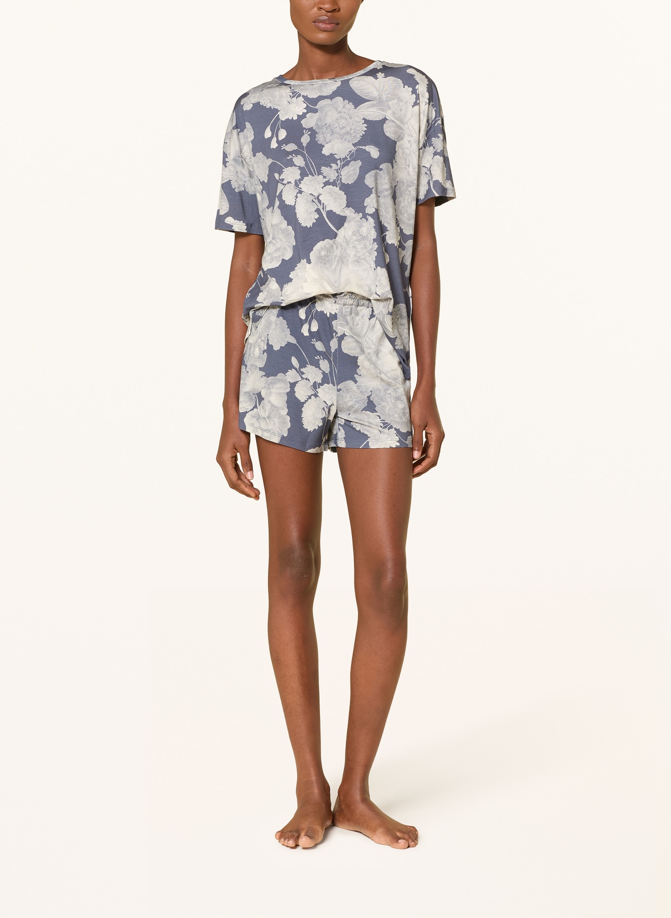 ESSENZA Schlafshorts NORI EUNICE: BLAUGRAU