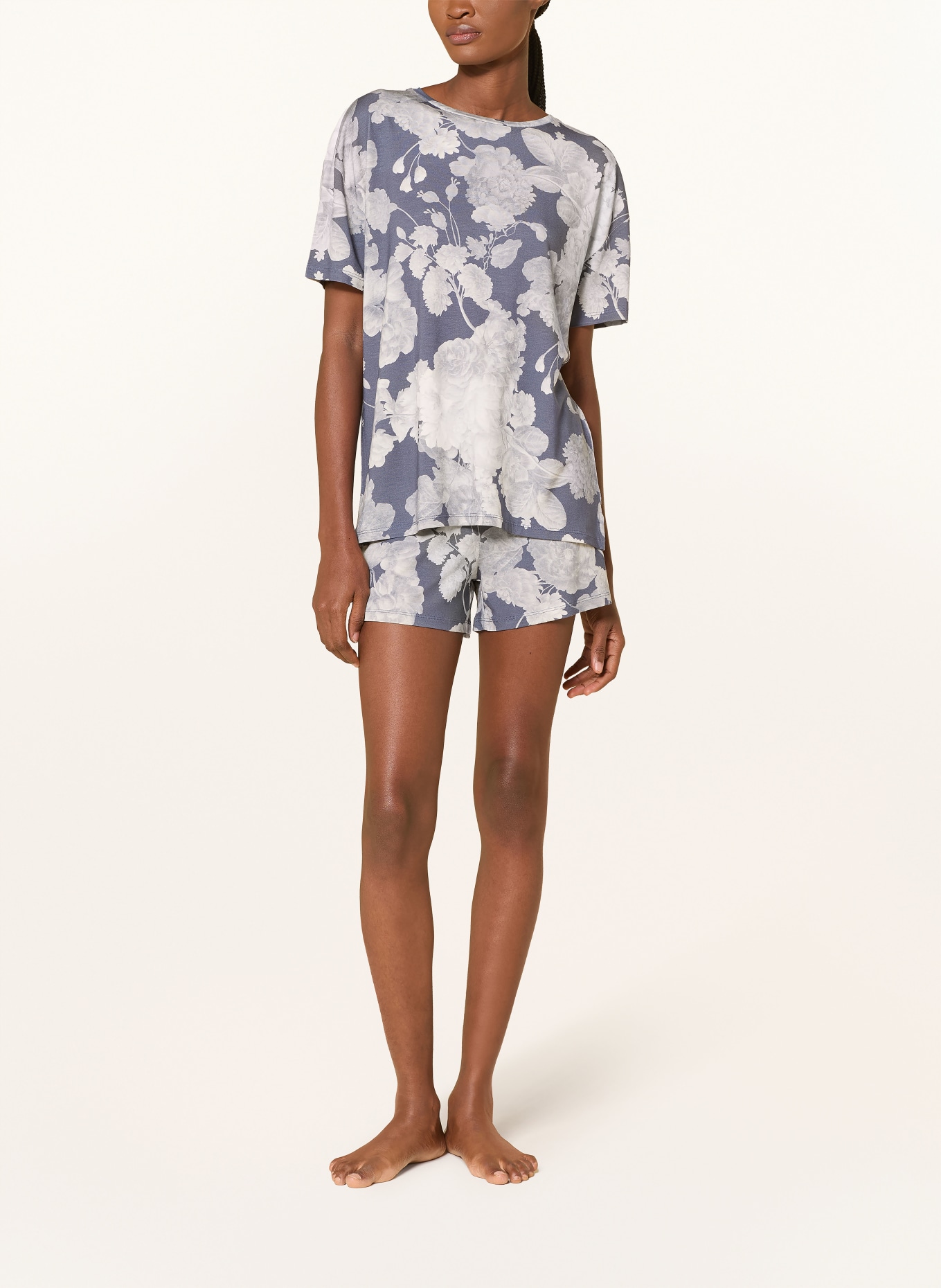 ESSENZA Koszulka nocna DENNA EUNICE: SZARONIEBIESKI / NIEBIESKI