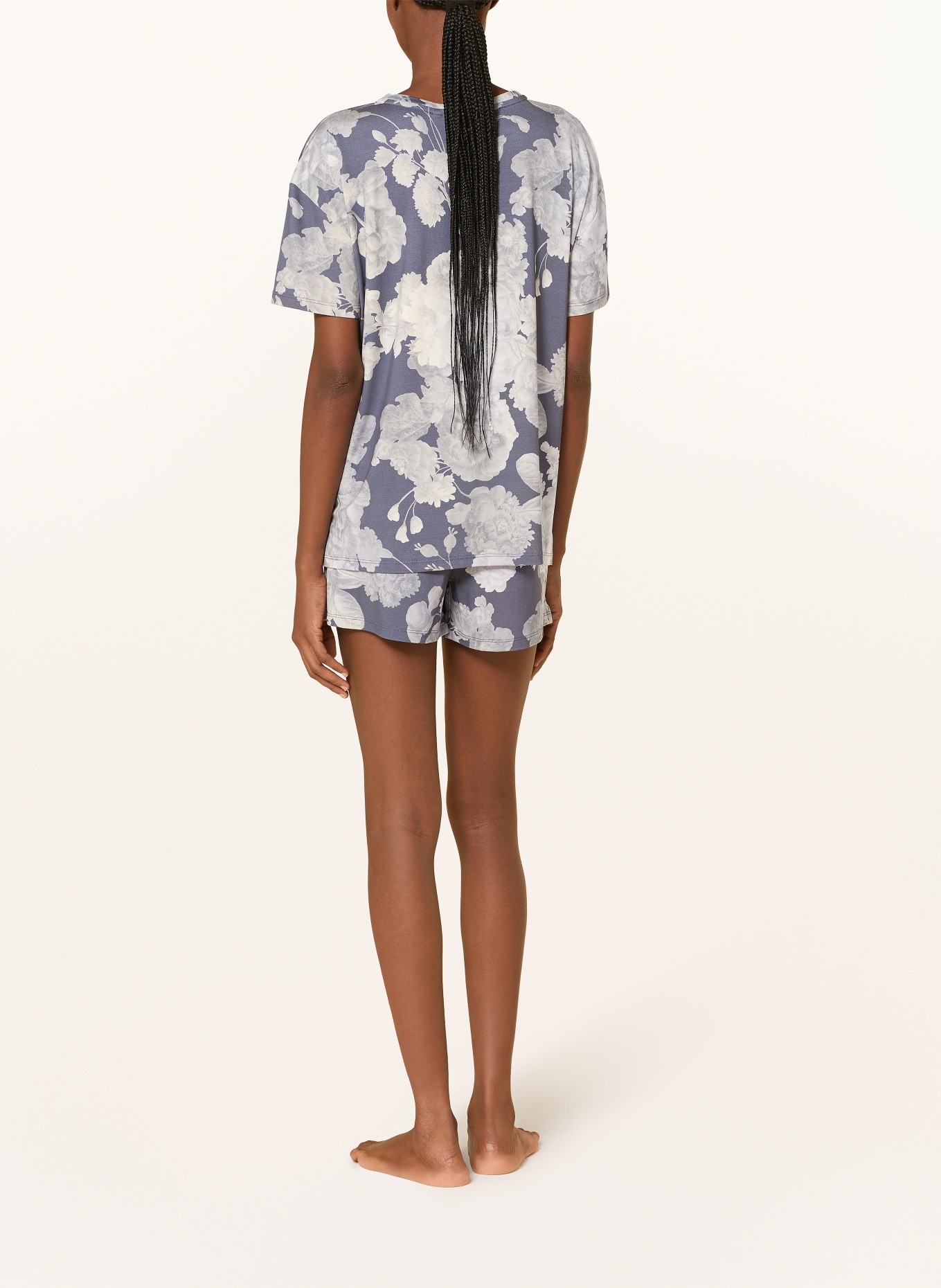 ESSENZA Koszulka nocna DENNA EUNICE: SZARONIEBIESKI / NIEBIESKI