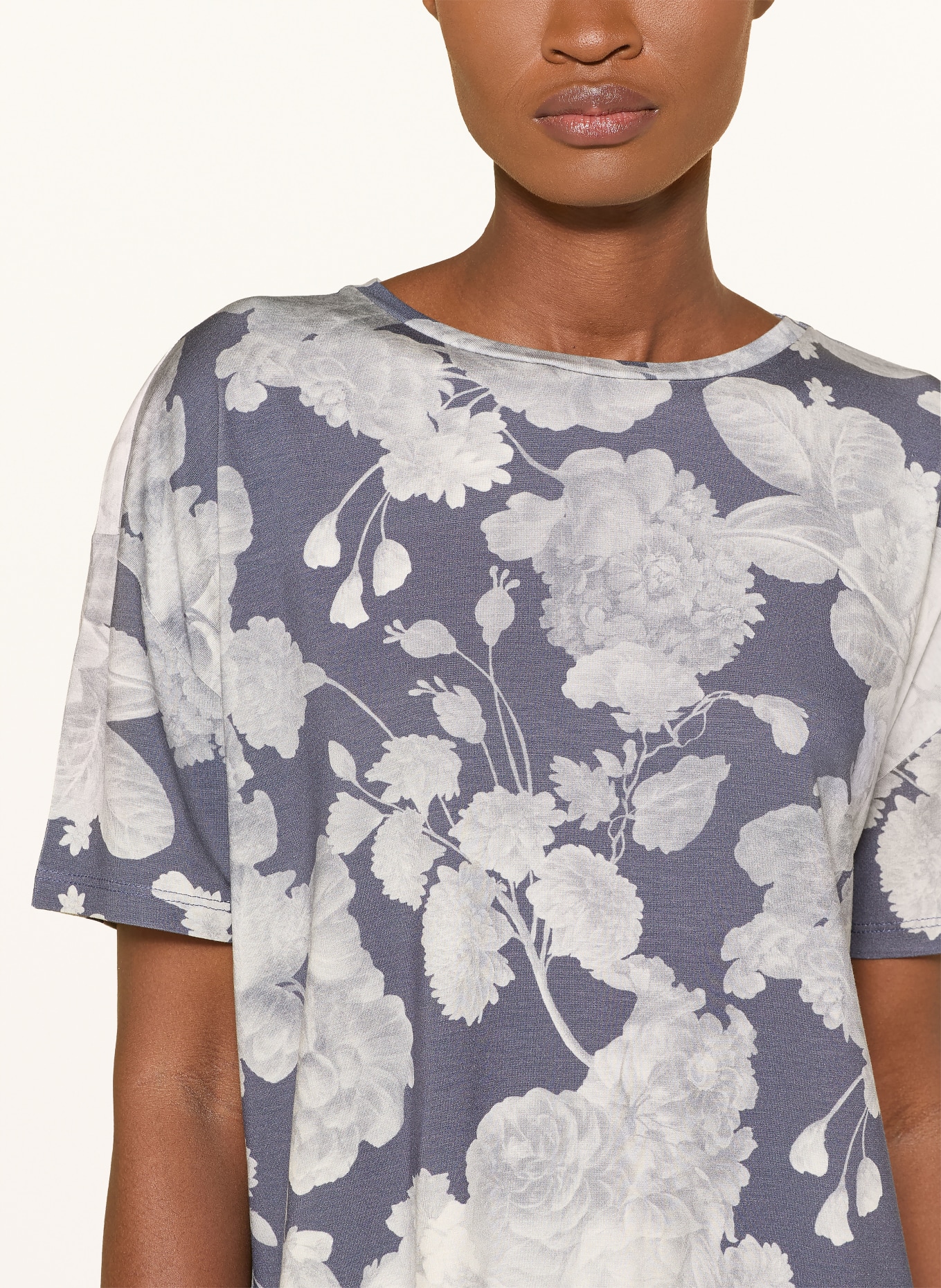 ESSENZA Koszulka nocna DENNA EUNICE: SZARONIEBIESKI / NIEBIESKI