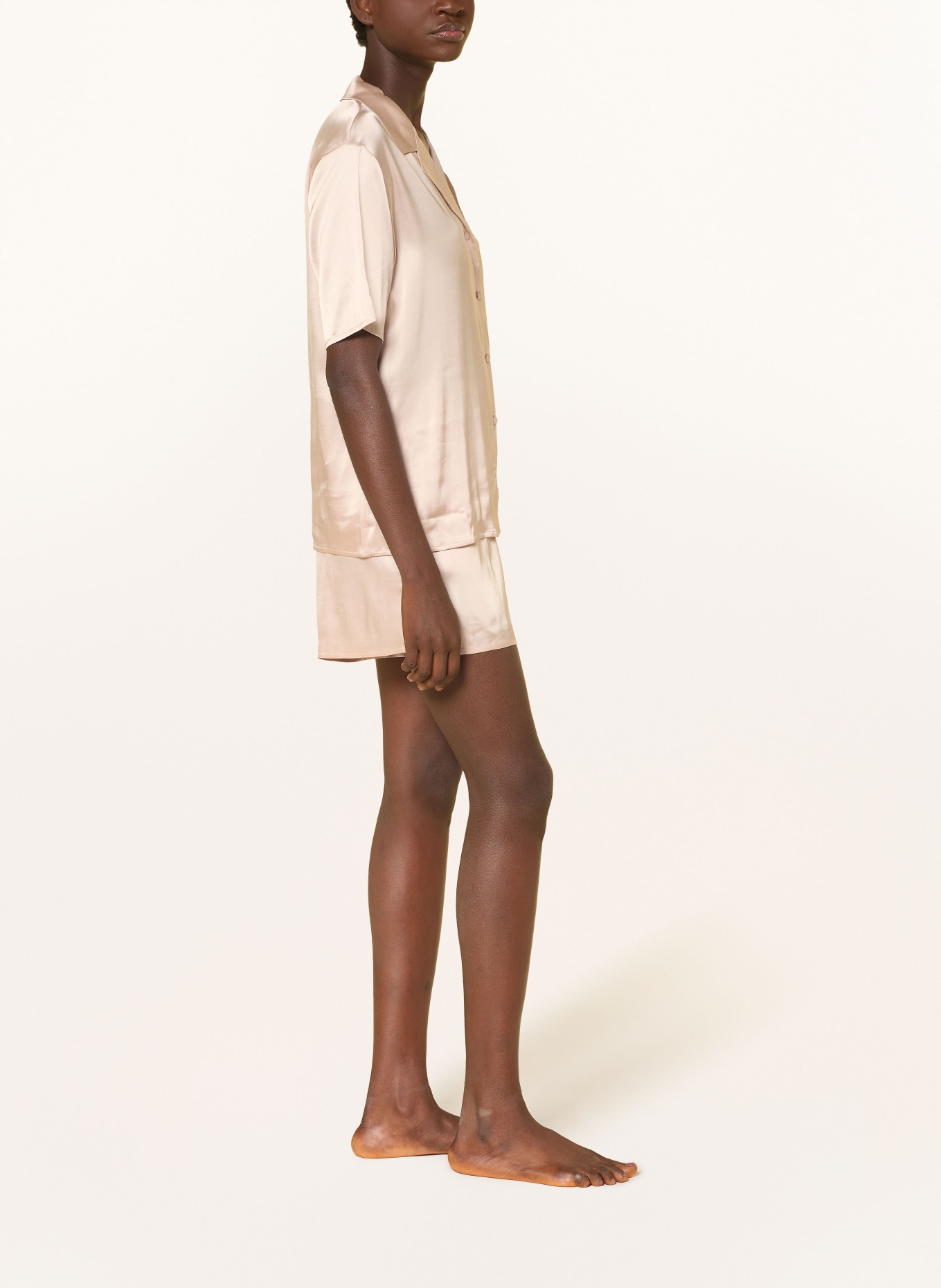 ESSENZA Spací šortky NORI UNI ze saténu: RŮŽOVÁ