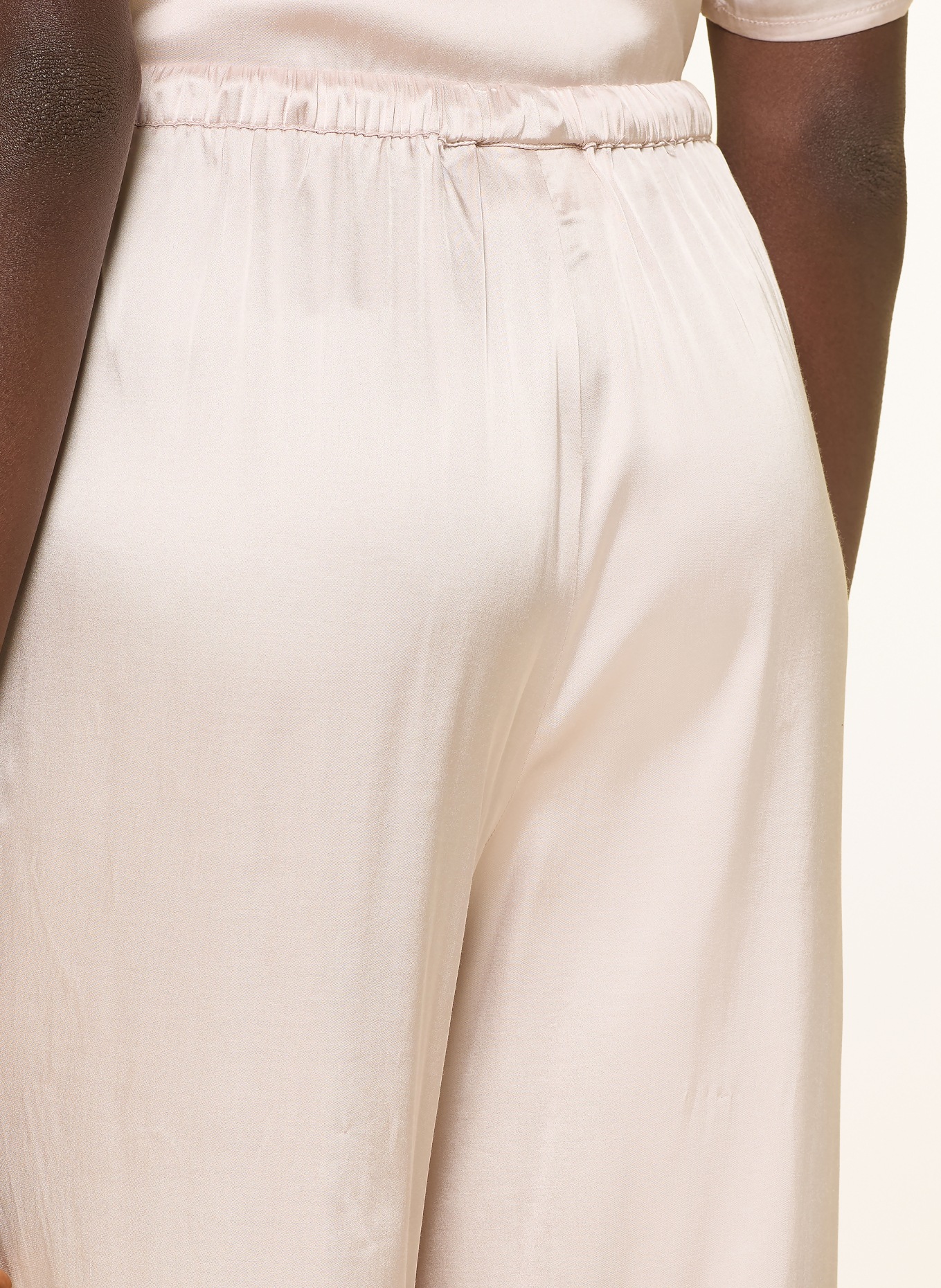 ESSENZA Spací kalhoty IDA UNI ze saténu: RŮŽOVÁ