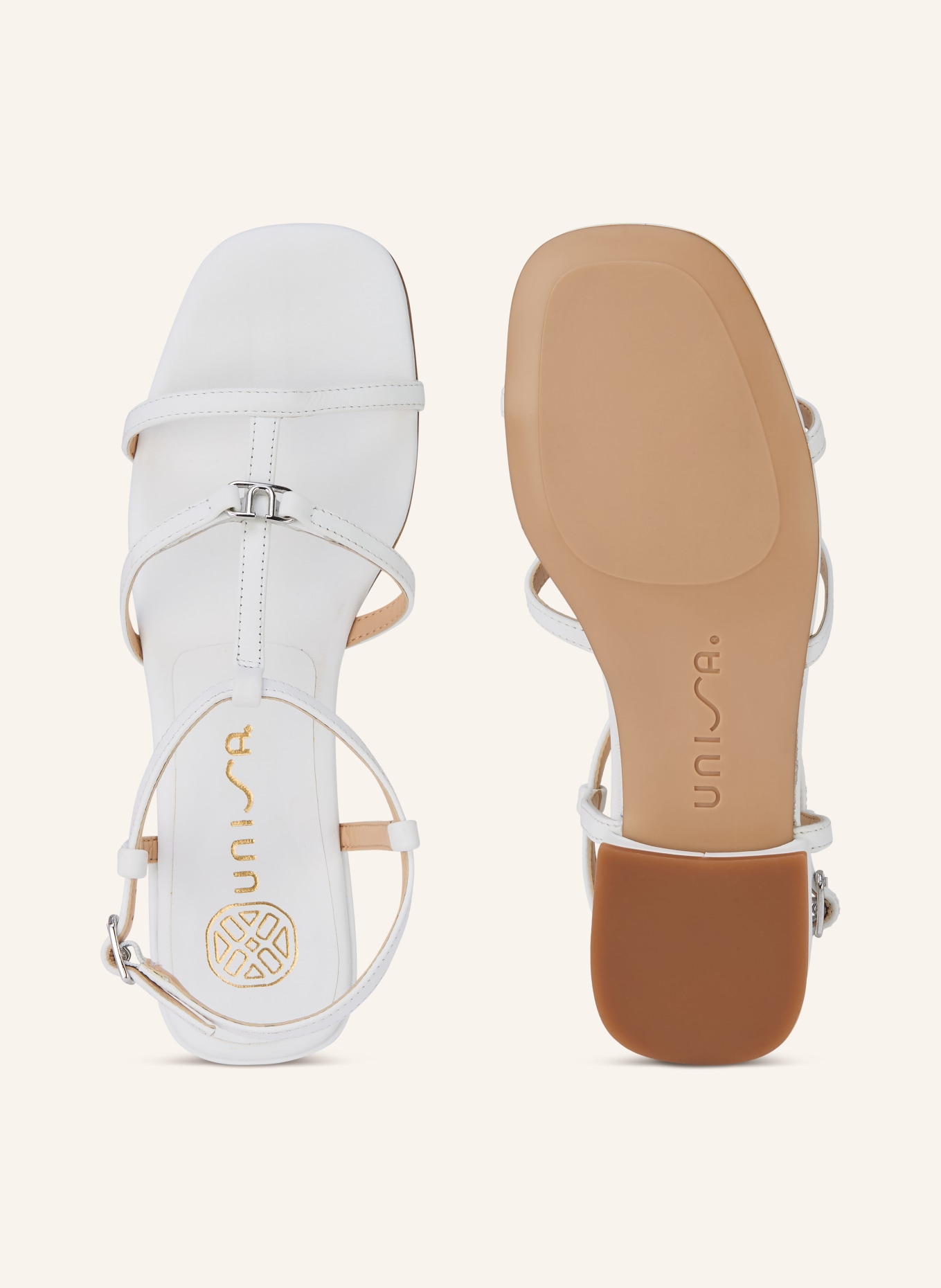 UNISA Sandalen CARENA_KS: WEISS / SILBER