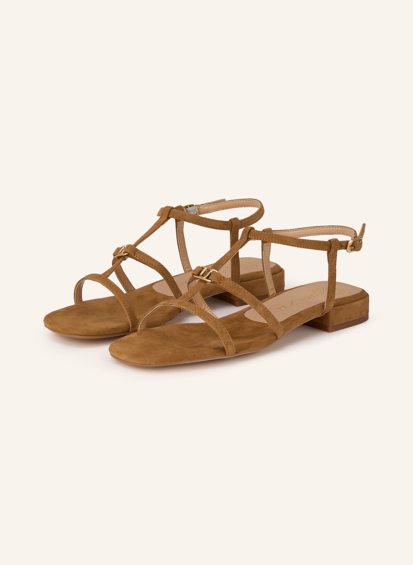 UNISA CARENA_KS sandals: CAMEL / GOLD