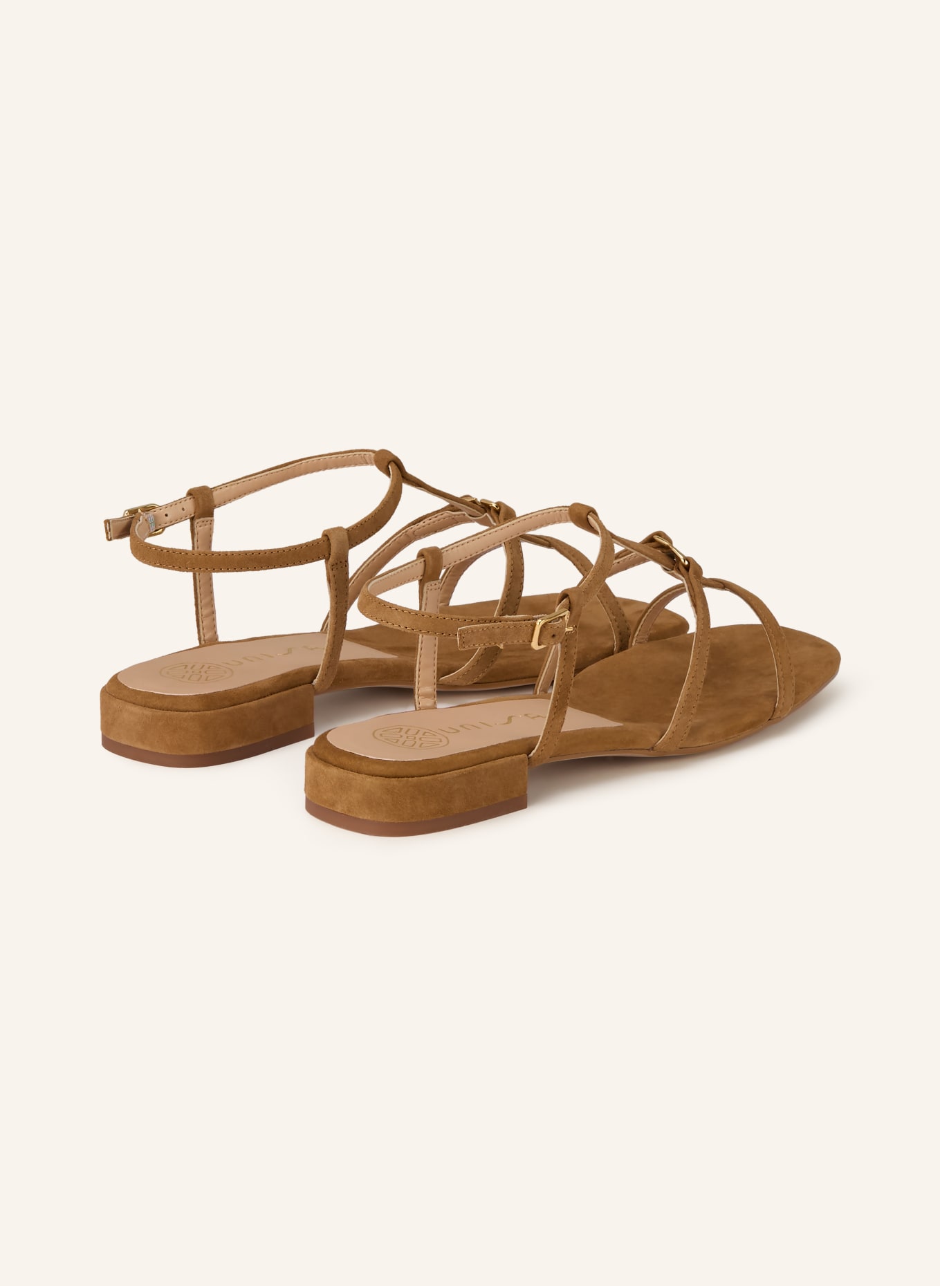UNISA CARENA_KS sandals: CAMEL / GOLD