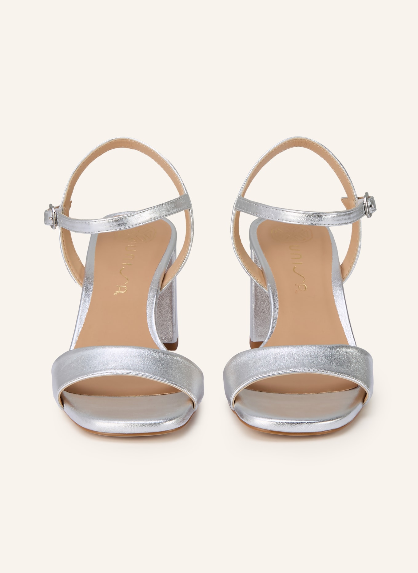 UNISA Lacksandaletten MORATY: SILBER