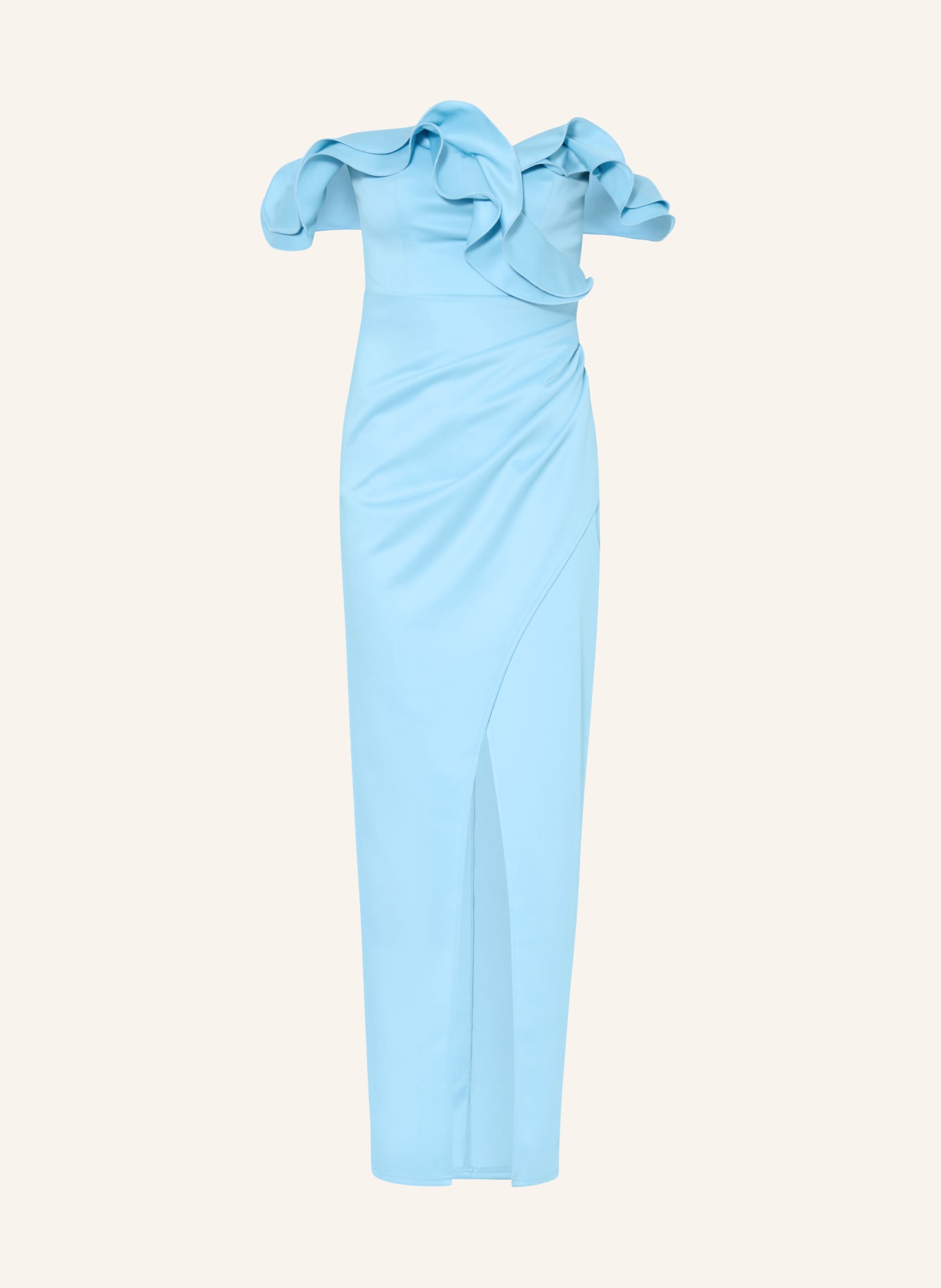 LIPSY Večerní šaty s volány: TMAVĚ MODRÁ