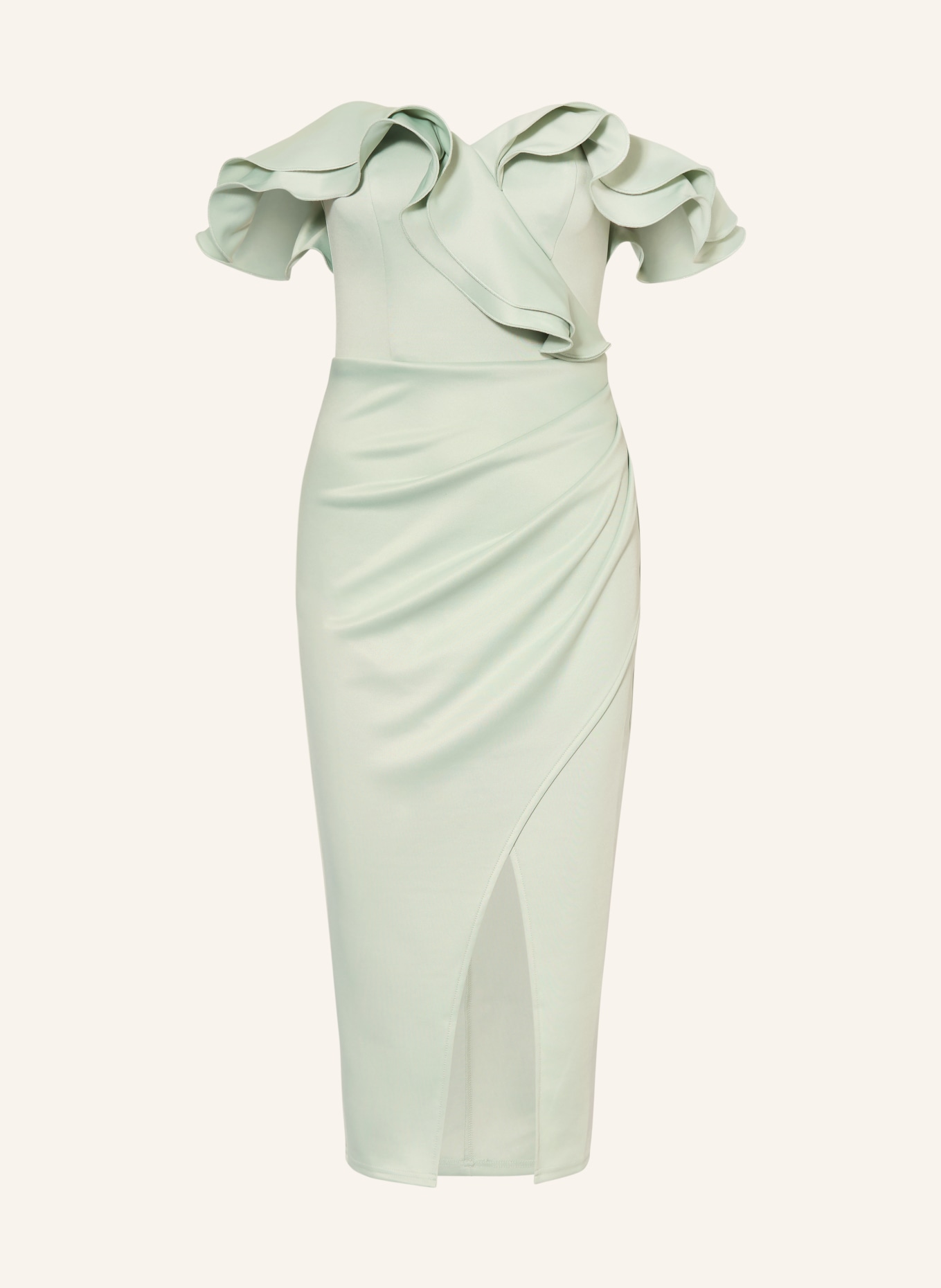 LIPSY Koktejlové šaty s volány: MÁTOVÁ