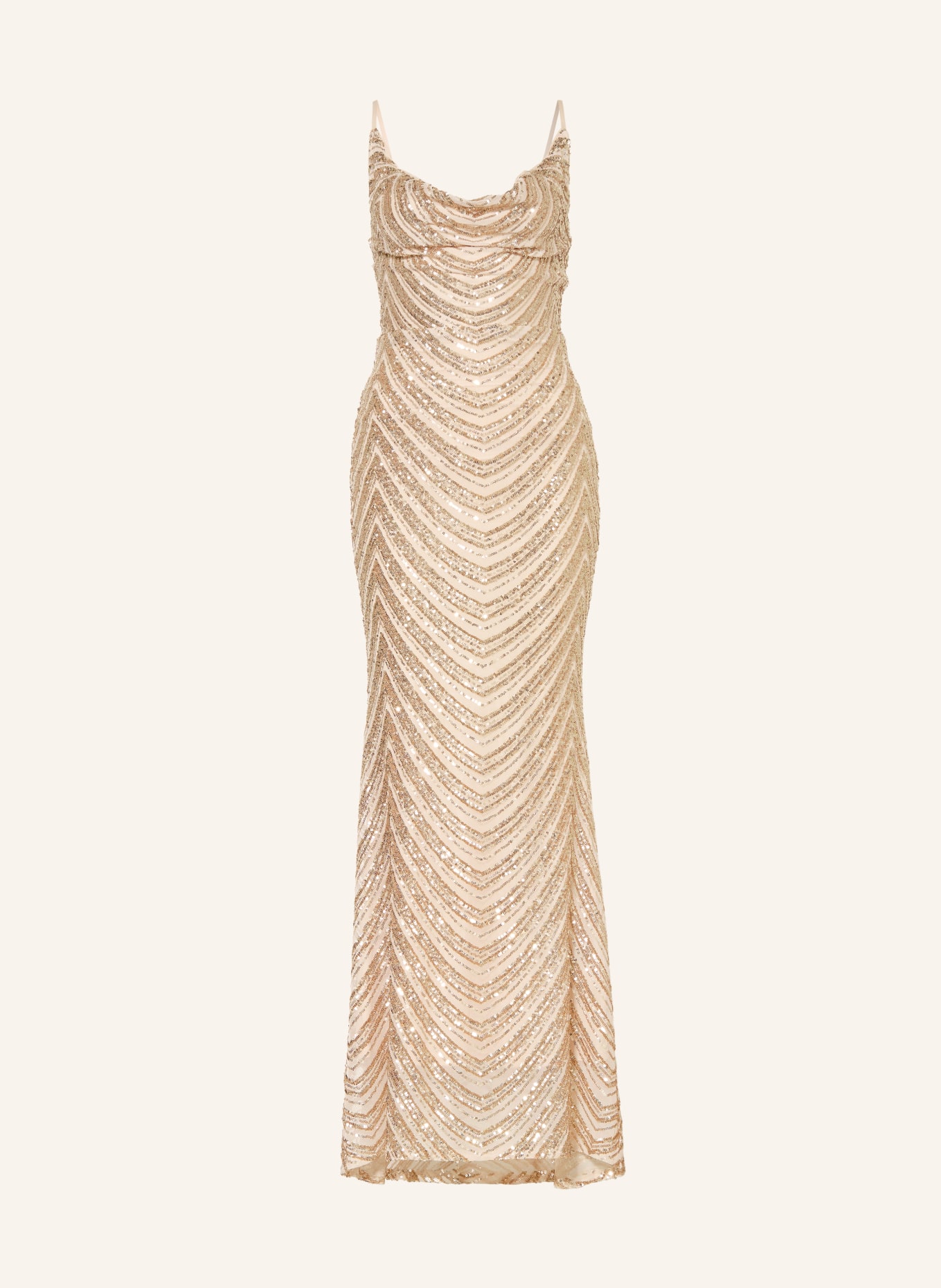LIPSY Večerní šaty s flitry: ZLATÁ