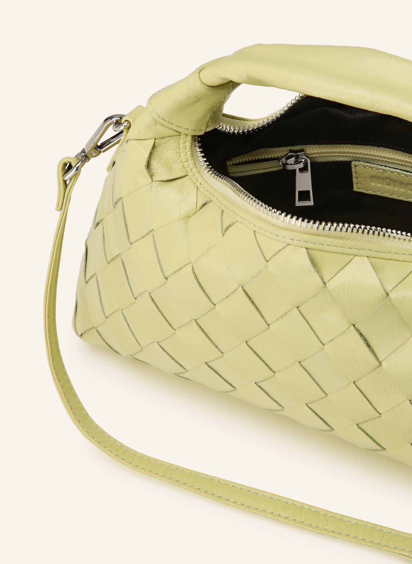 NÚNOO DANDY BRAIDED MEDIUM handbag: NEON YELLOW
