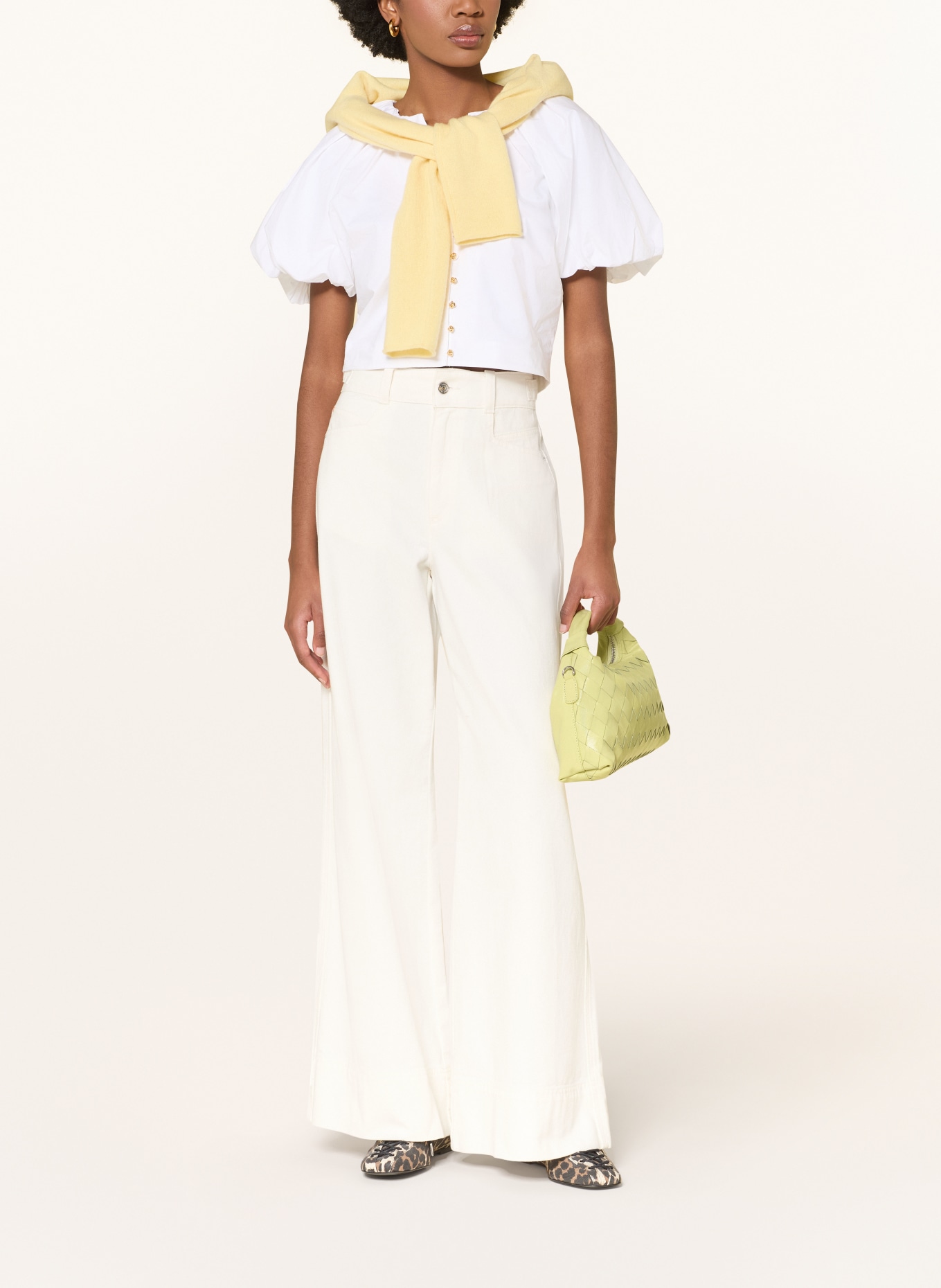 NÚNOO DANDY BRAIDED MEDIUM handbag: NEON YELLOW