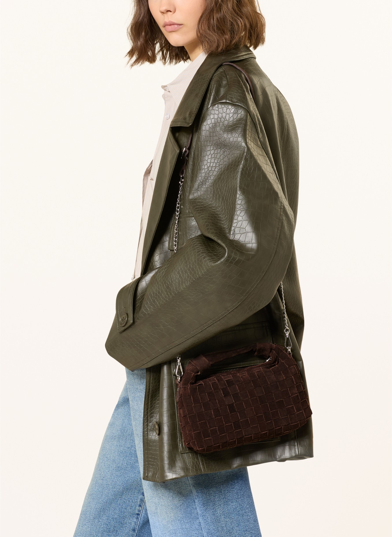 NÚNOO DANDY MINI shoulder bag: DARK BROWN