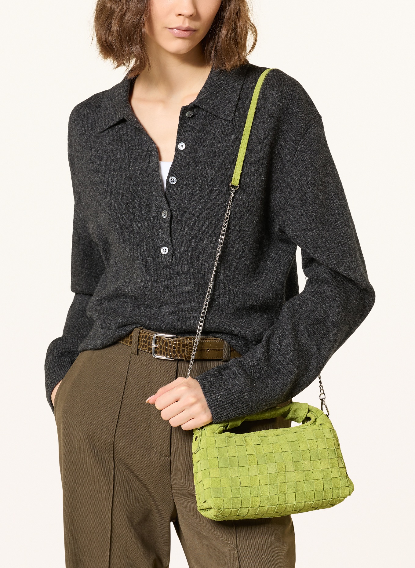 NÚNOO Umhängetasche DANDY MINI: HELLGRÜN