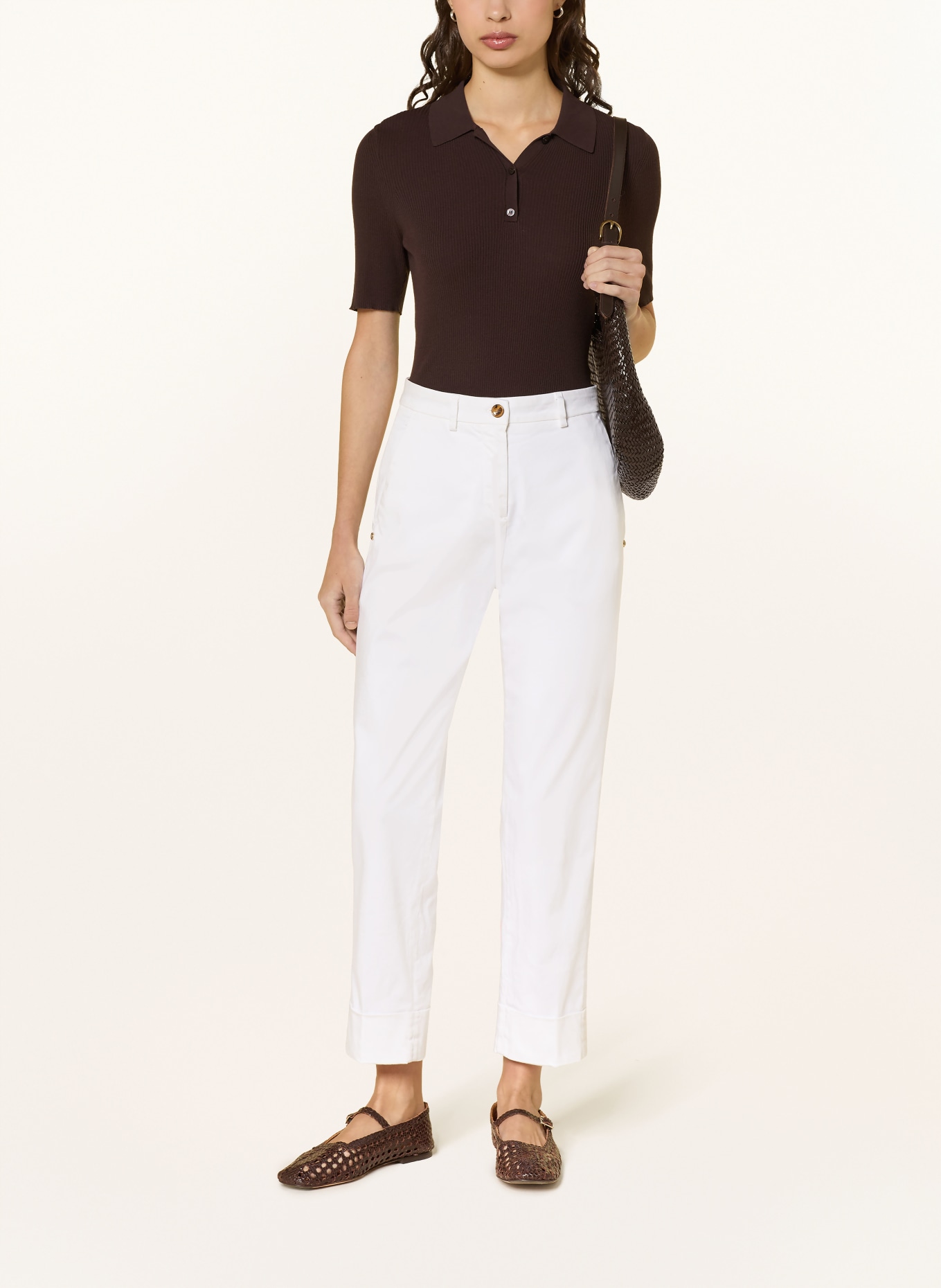 MASON'S 7/8 chino NEW YORK: WHITE