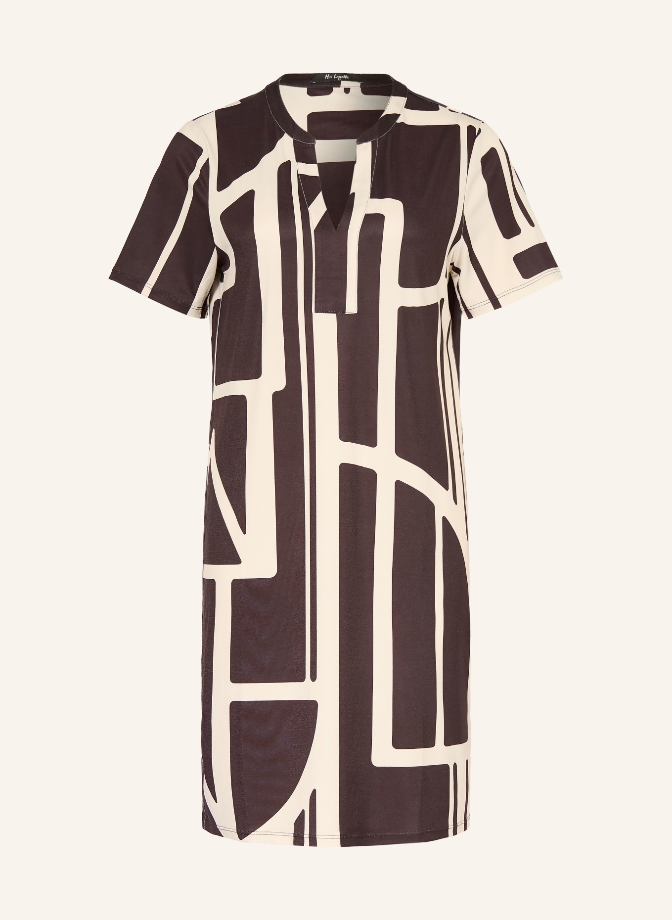 Miss Lagotte robe: MARRON FONCÉ / BEIGE