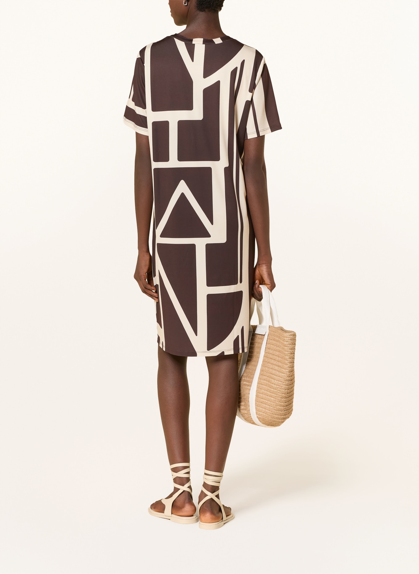 Miss Lagotte robe: MARRON FONCÉ / BEIGE