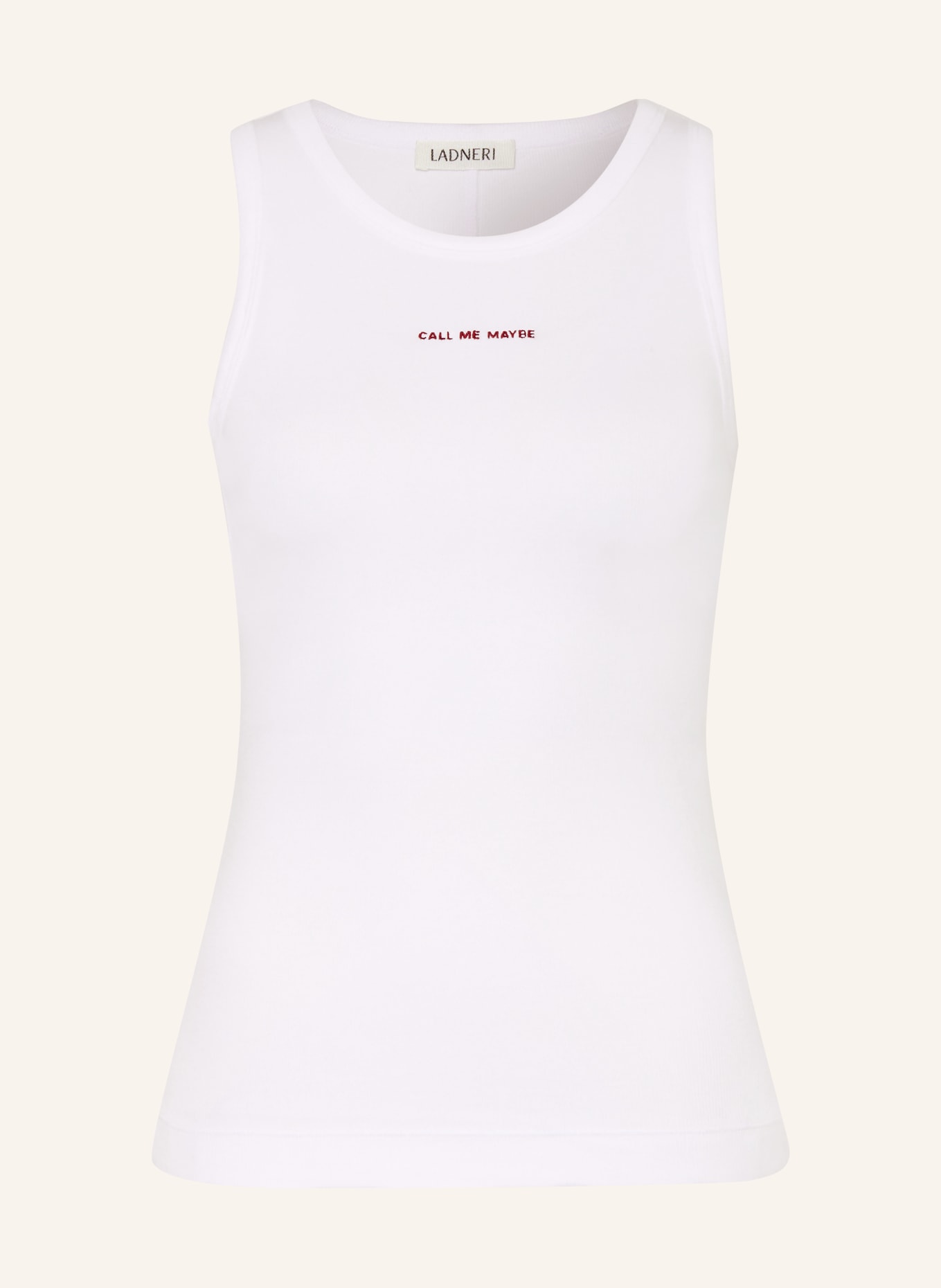 LADNERI Top LA COEUR: BÍLÁ / TMAVĚ ČERVENÁ