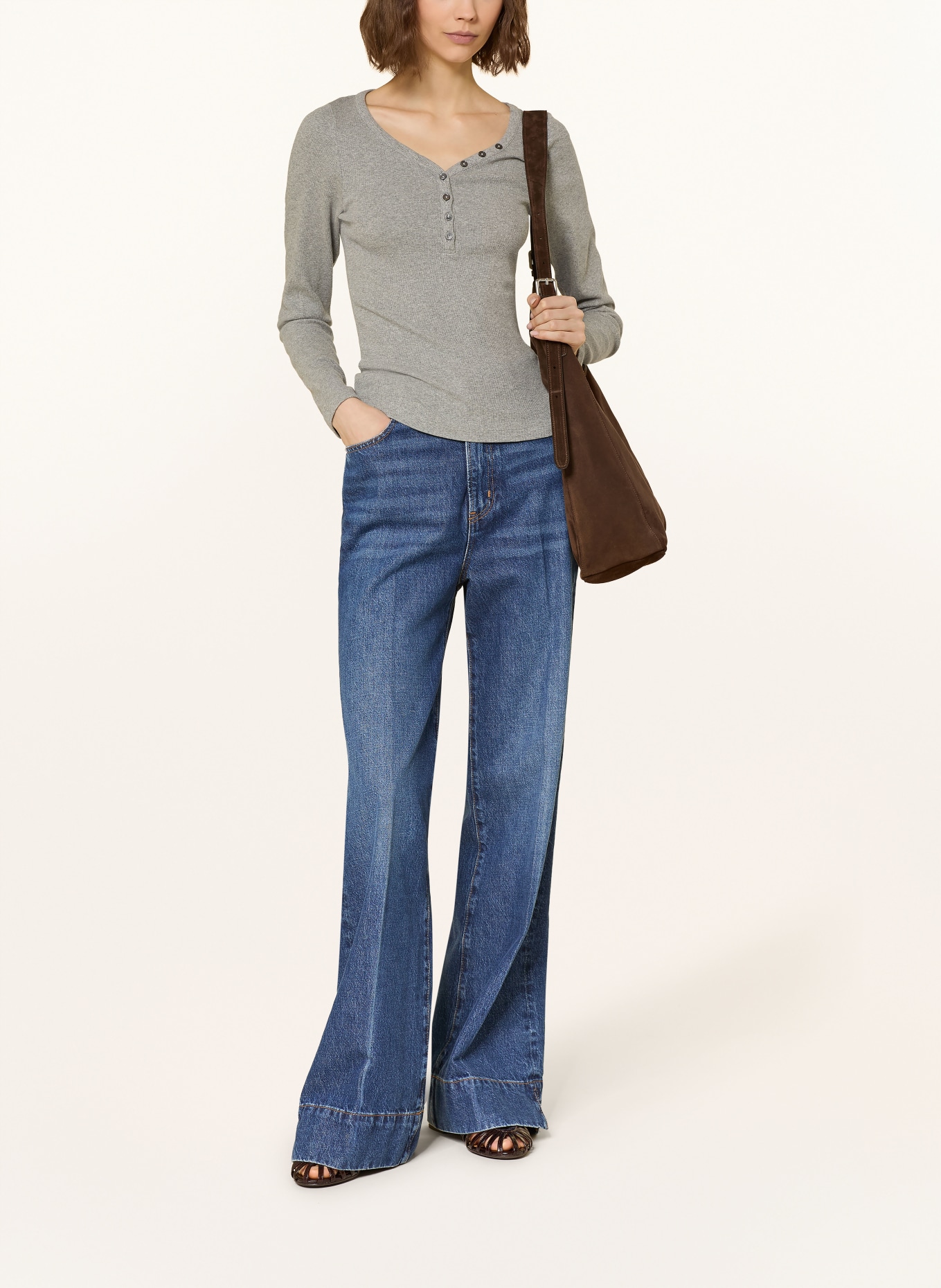 LADNERI Dlouhé rukávy GRETA: ŠEDÁ