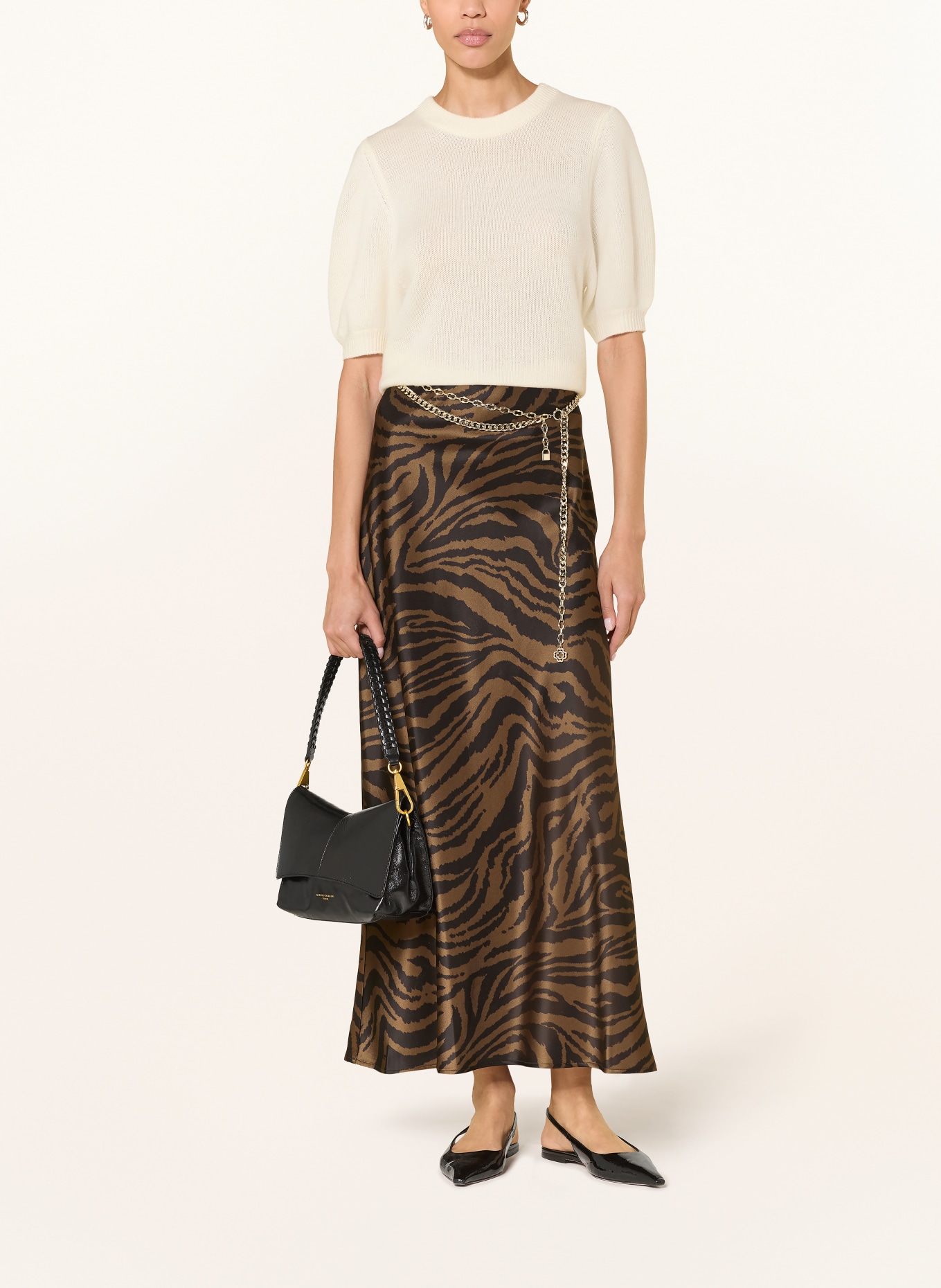 LADNERI POUPETTE cashmere knit shirt: CREAM