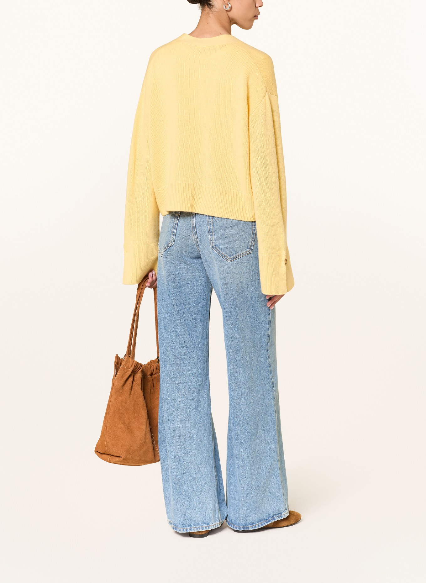 LADNERI Svetr PALAIS s kašmírem: TMAVĚ ŽLUTÁ