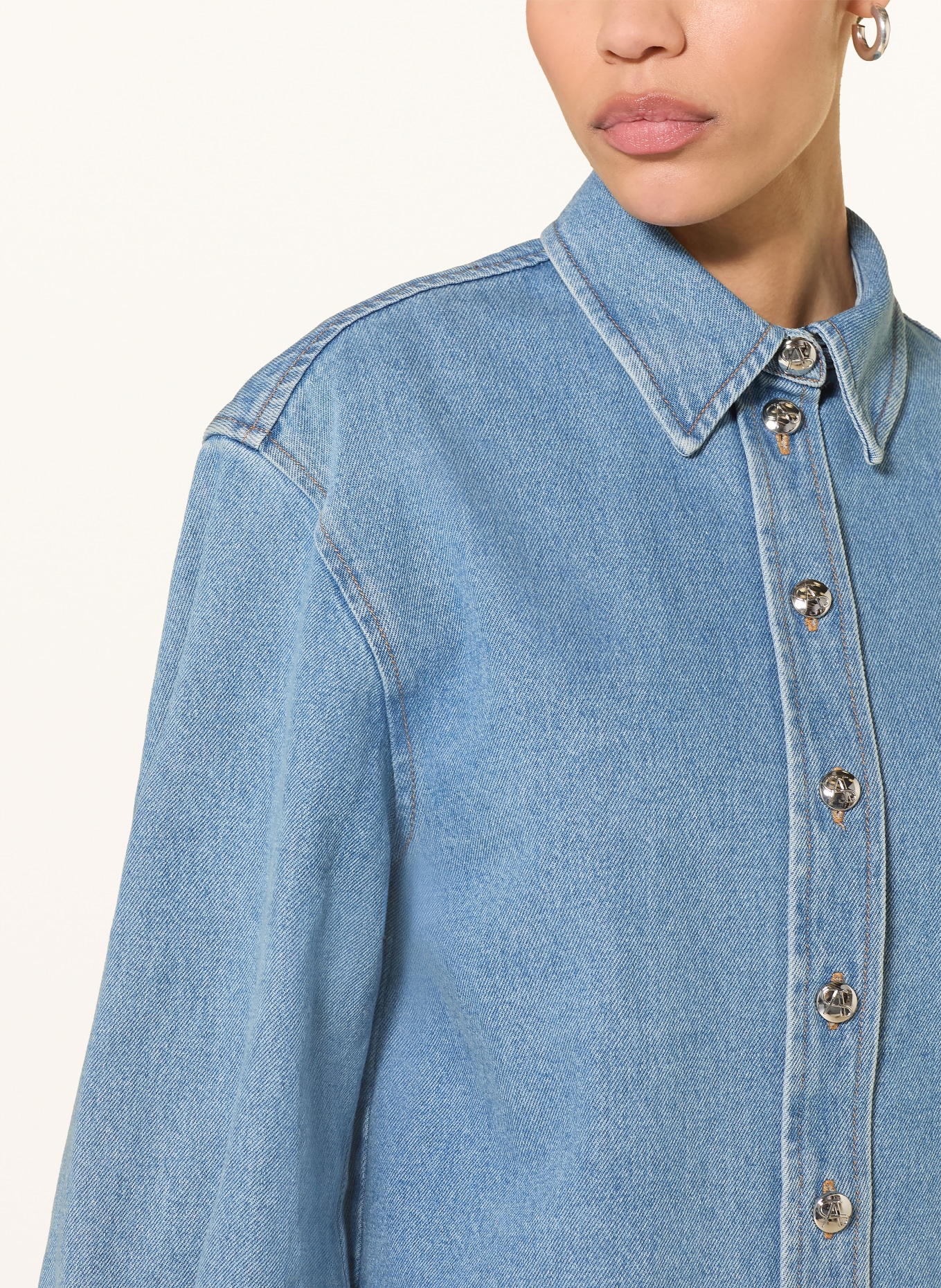 LADNERI BONNIE denim blouse: LIGHT BLUE