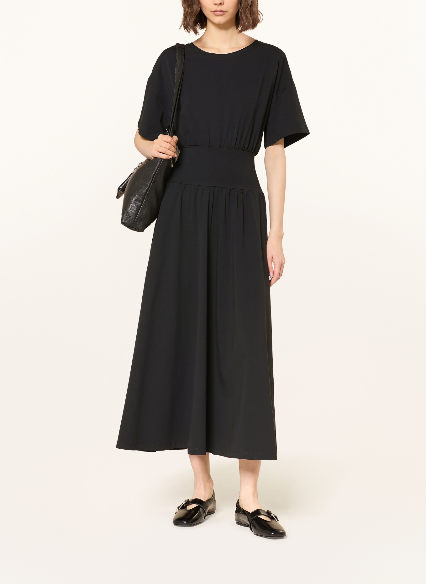 LADNERI SOFI jersey dress: BLACK