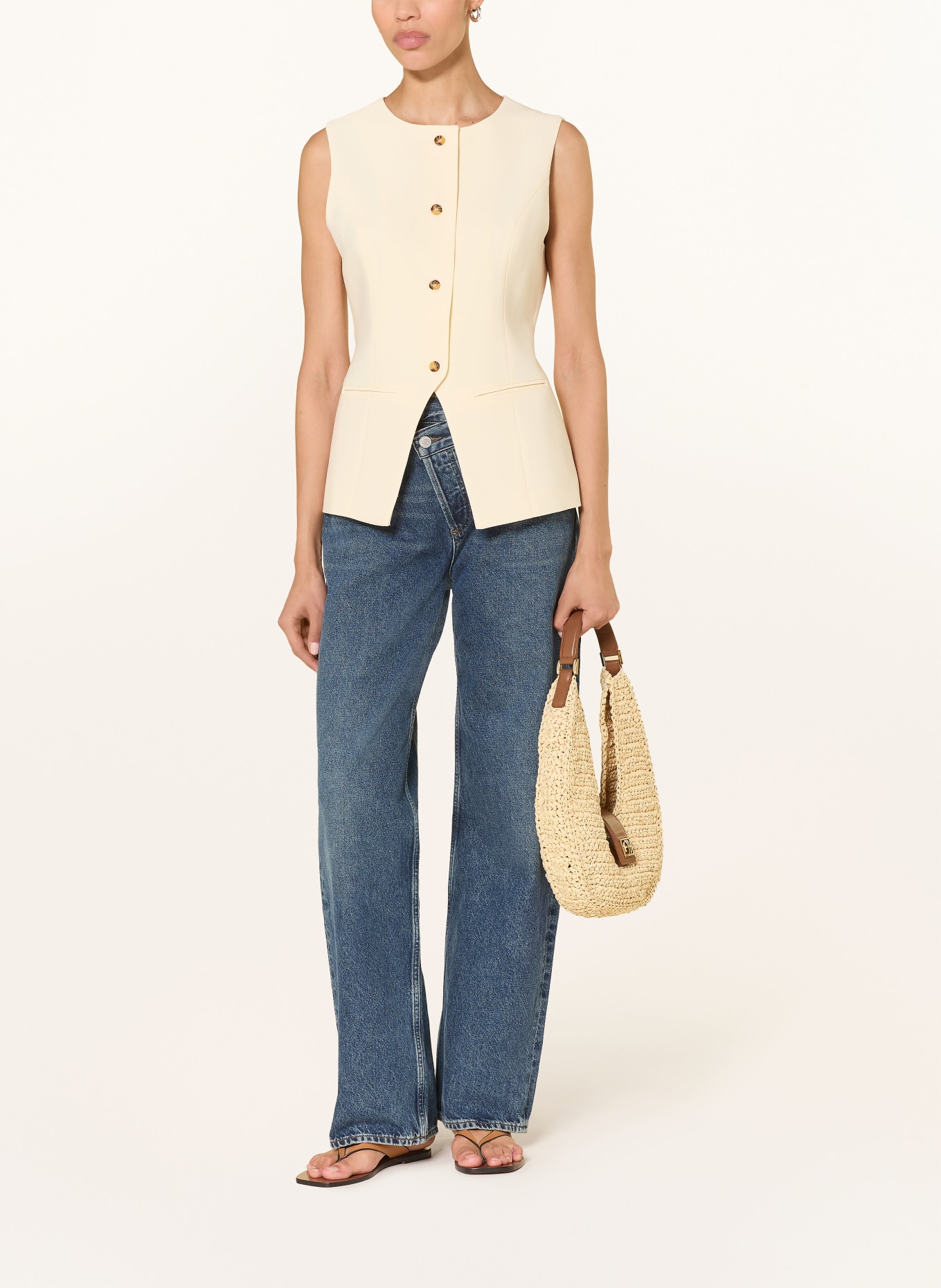 LADNERI Blazerweste AVANT: ECRU