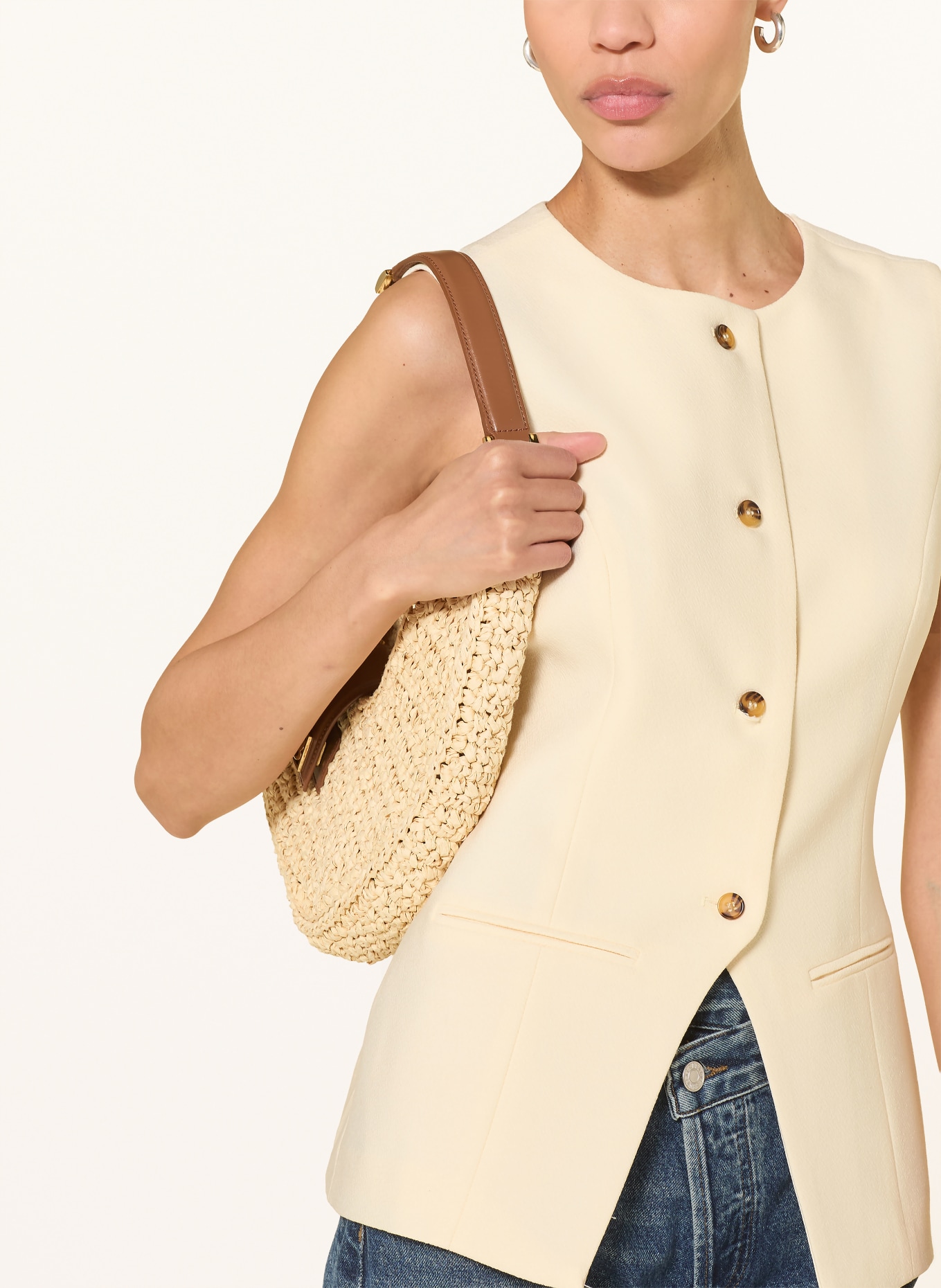 LADNERI Blazerweste AVANT: ECRU