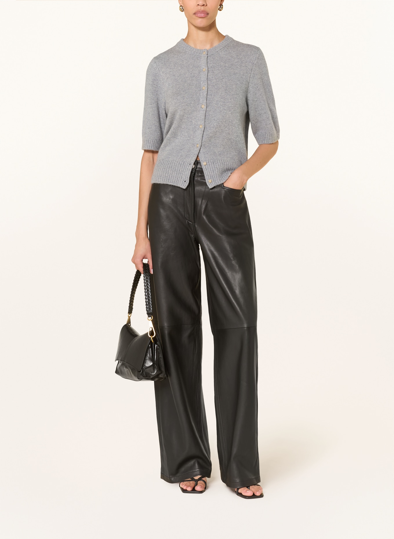 LADNERI Kašmírový svetr: ČERNOŠEDÁ