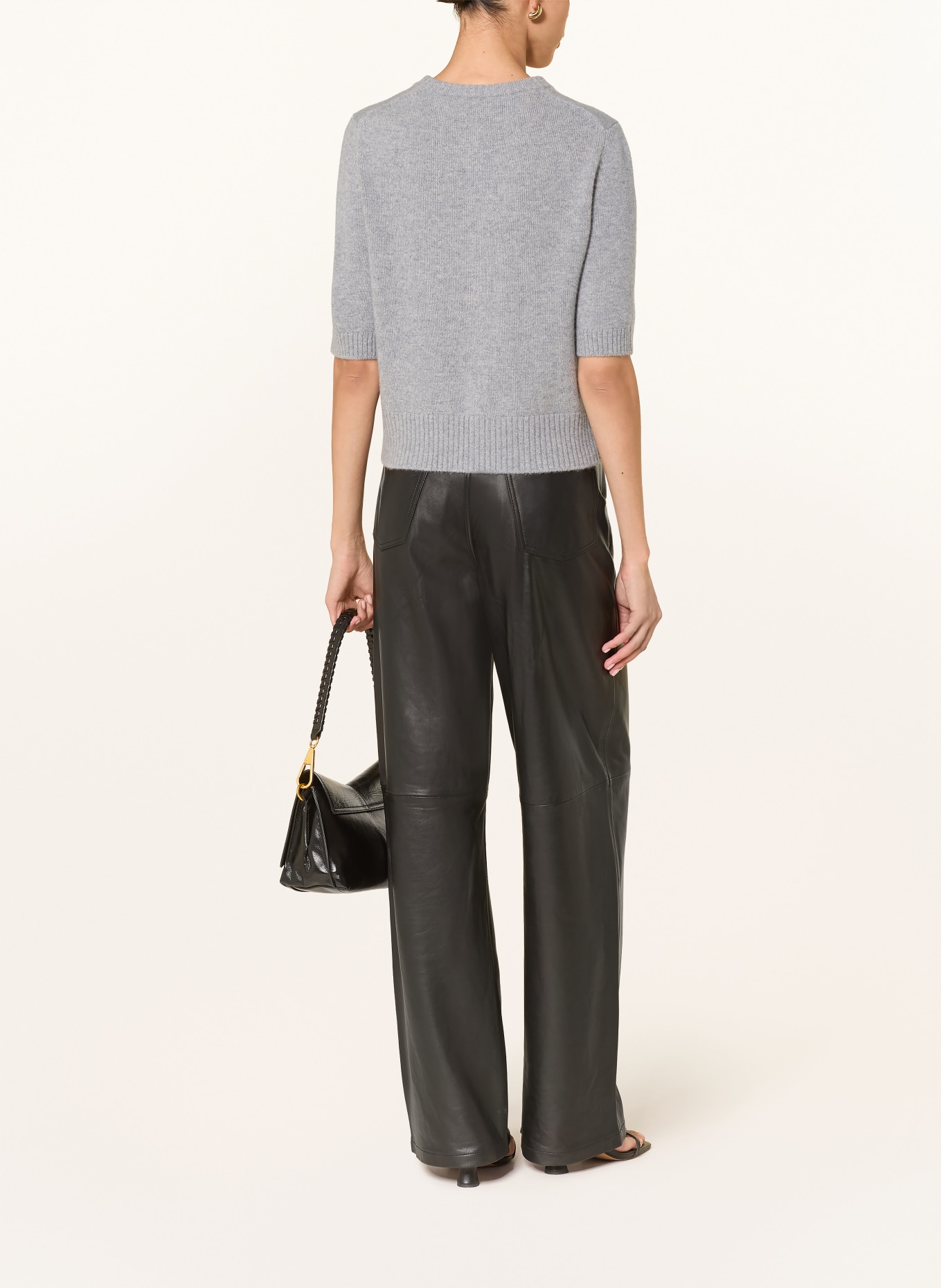 LADNERI Kašmírový svetr: ČERNOŠEDÁ