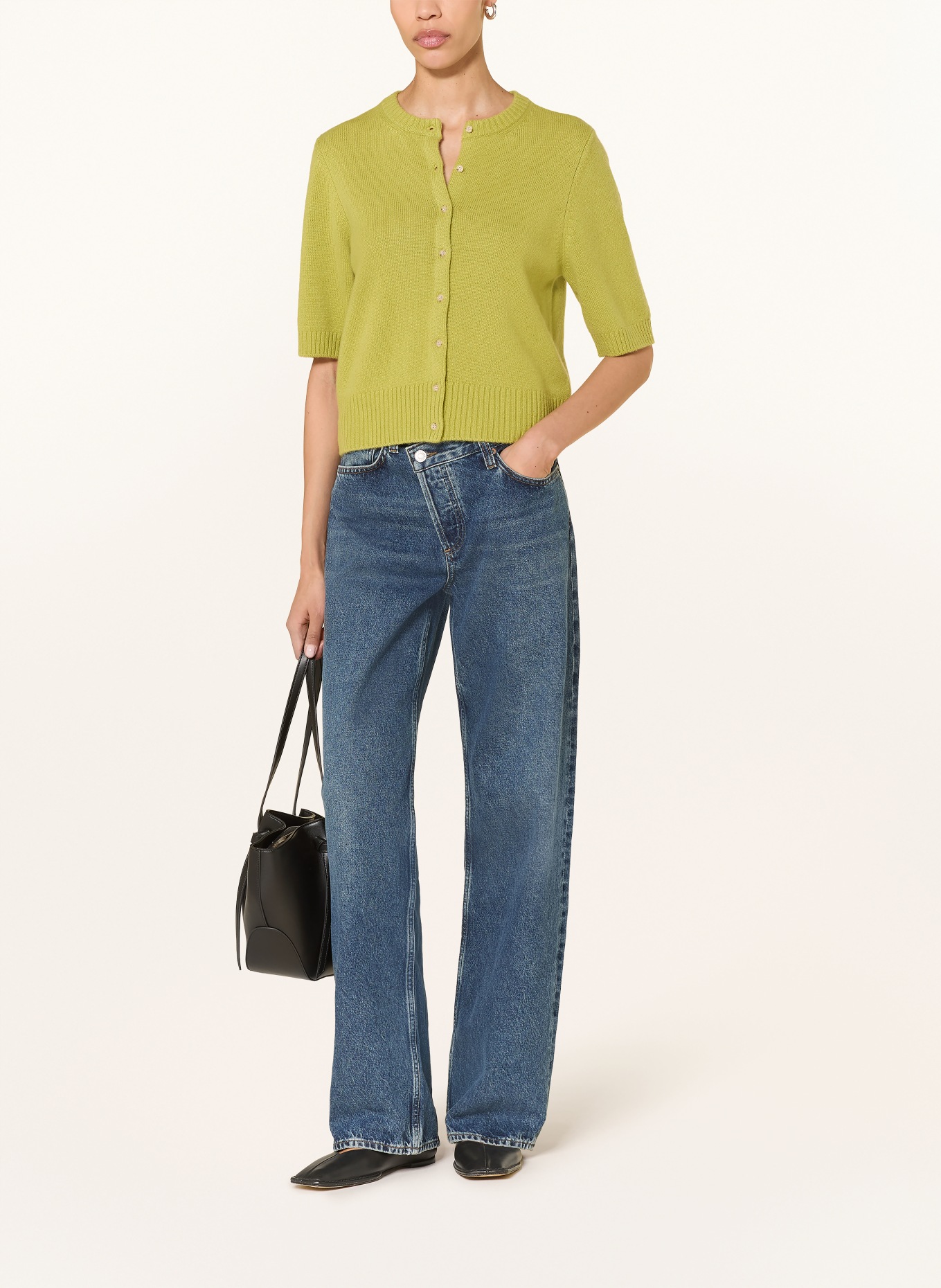 LADNERI Kašmírový svetr: ZELENÁ