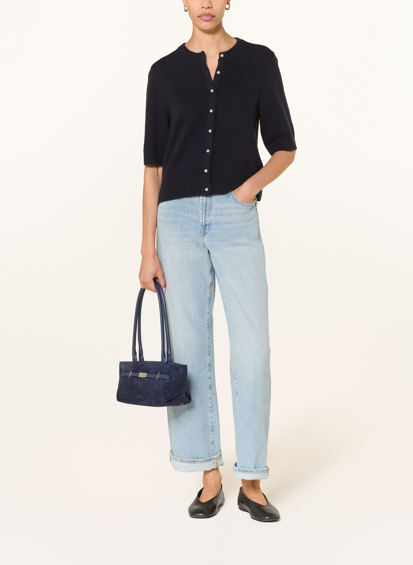 LADNERI Kašmírový svetr: ČERNÁ