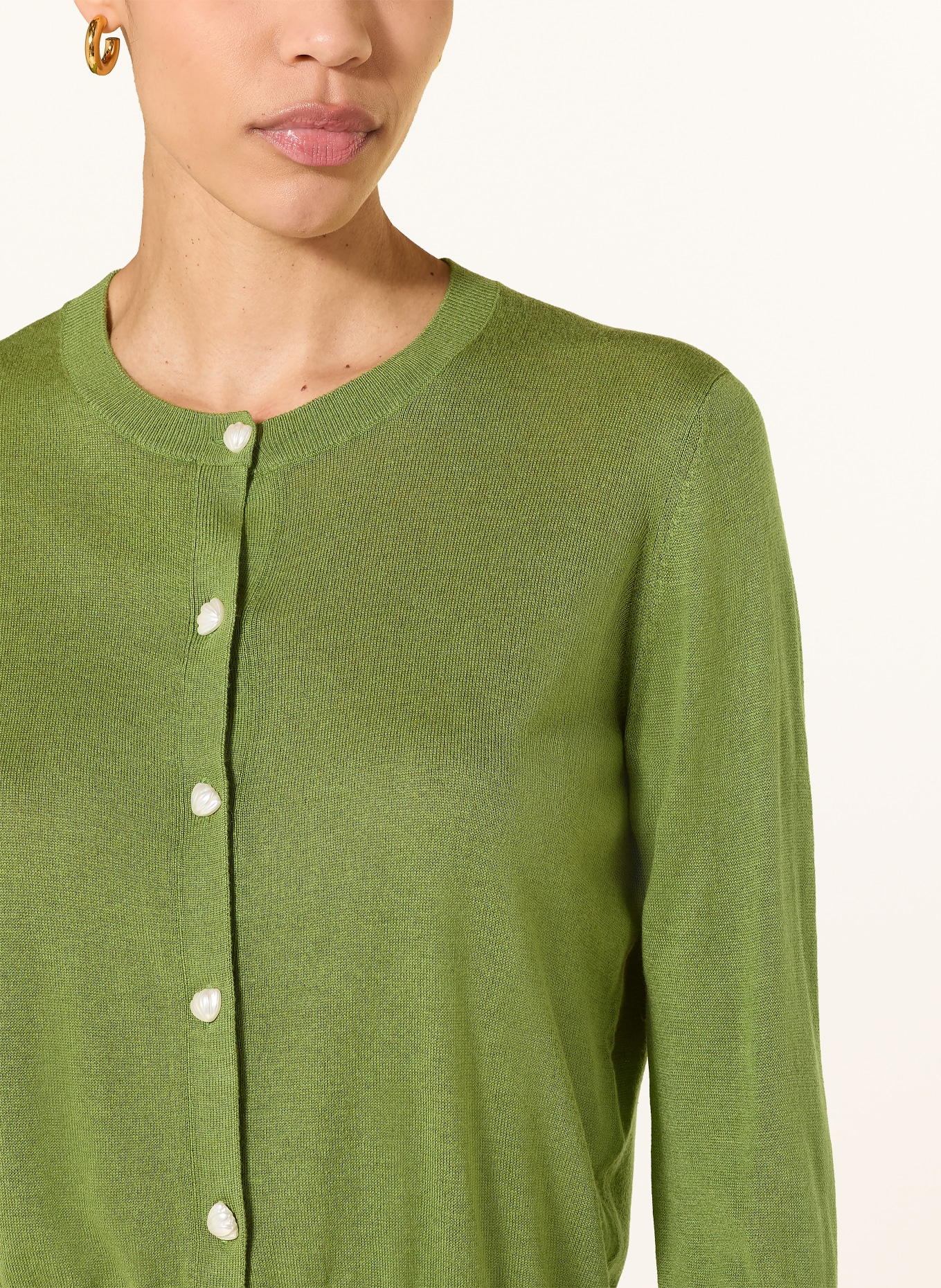 LADNERI Svetr GIGI z hedvábí: ZELENÁ