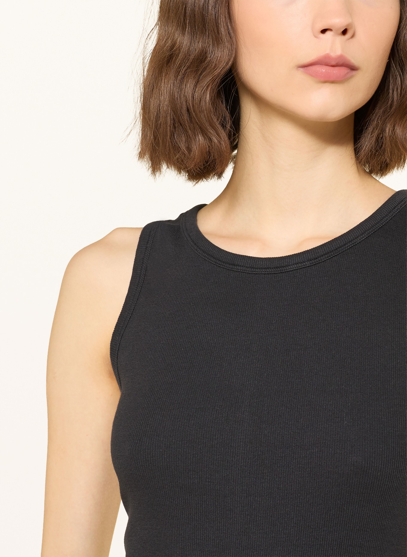 LADNERI Top LA COEUR: SCHWARZ