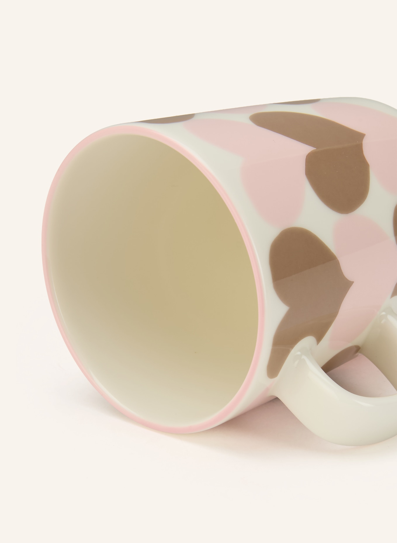 marimekko 2er-Set Henkelbecher OIVA SYDÄMET: CREME / GOLD / ROSA