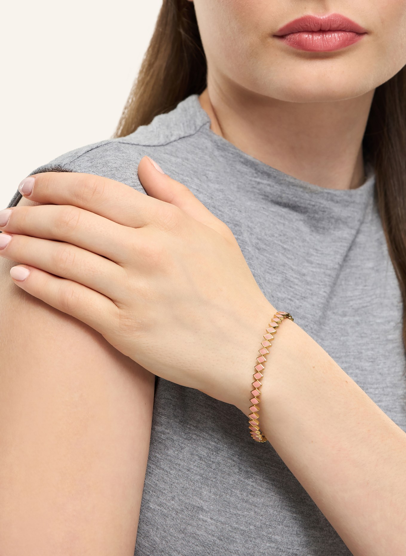 LULU Copenhagen Armreif CONFETTI: ROSA / GOLD