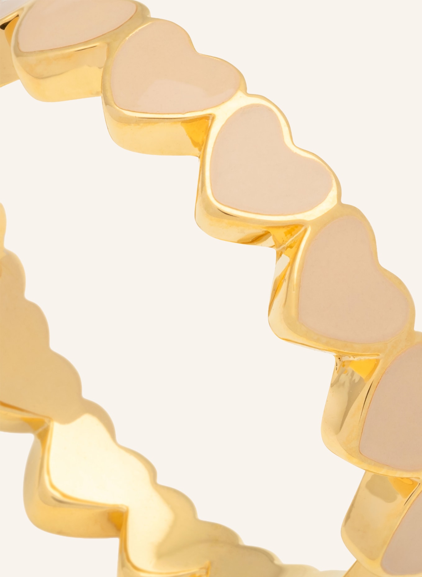 LULU Copenhagen CONNECTED HEARTS ring: CREAM / GOLD